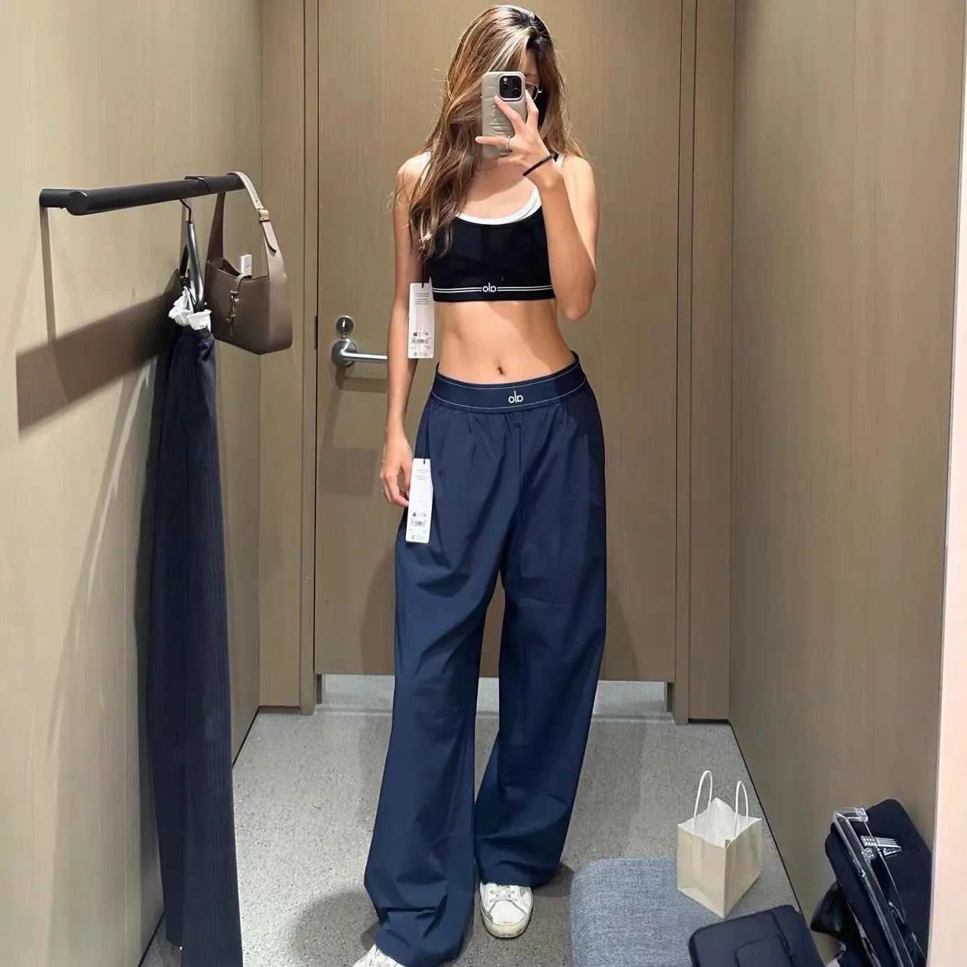 Style number: NH 08# Color: Black/Blue Size: S M L ✅ Versatile king for lazy people: super slim, suitable for sports, commuting and shopping. ✅ Details control ecstasy: with logo elastic waist, comfortable and not tight, with a sense of relaxation when walking.