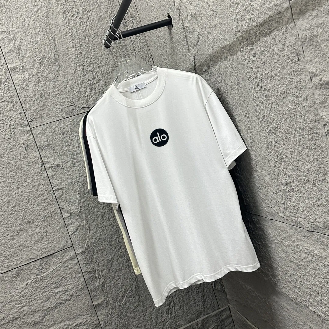 Alo*2025 Classic logo T Same Style ：Black White Size： S （90-130 ） M （120-150 ） L （140-165 ） XL （160-180 ） XXL （180 ）