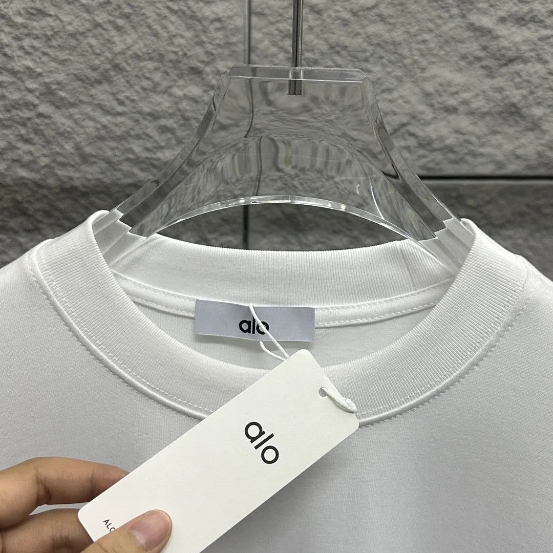 Alo*2025 Classic logo T Same Style ：Black White Size： S （90-130 ） M （120-150 ） L （140-165 ） XL （160-180 ） XXL （180 ）
