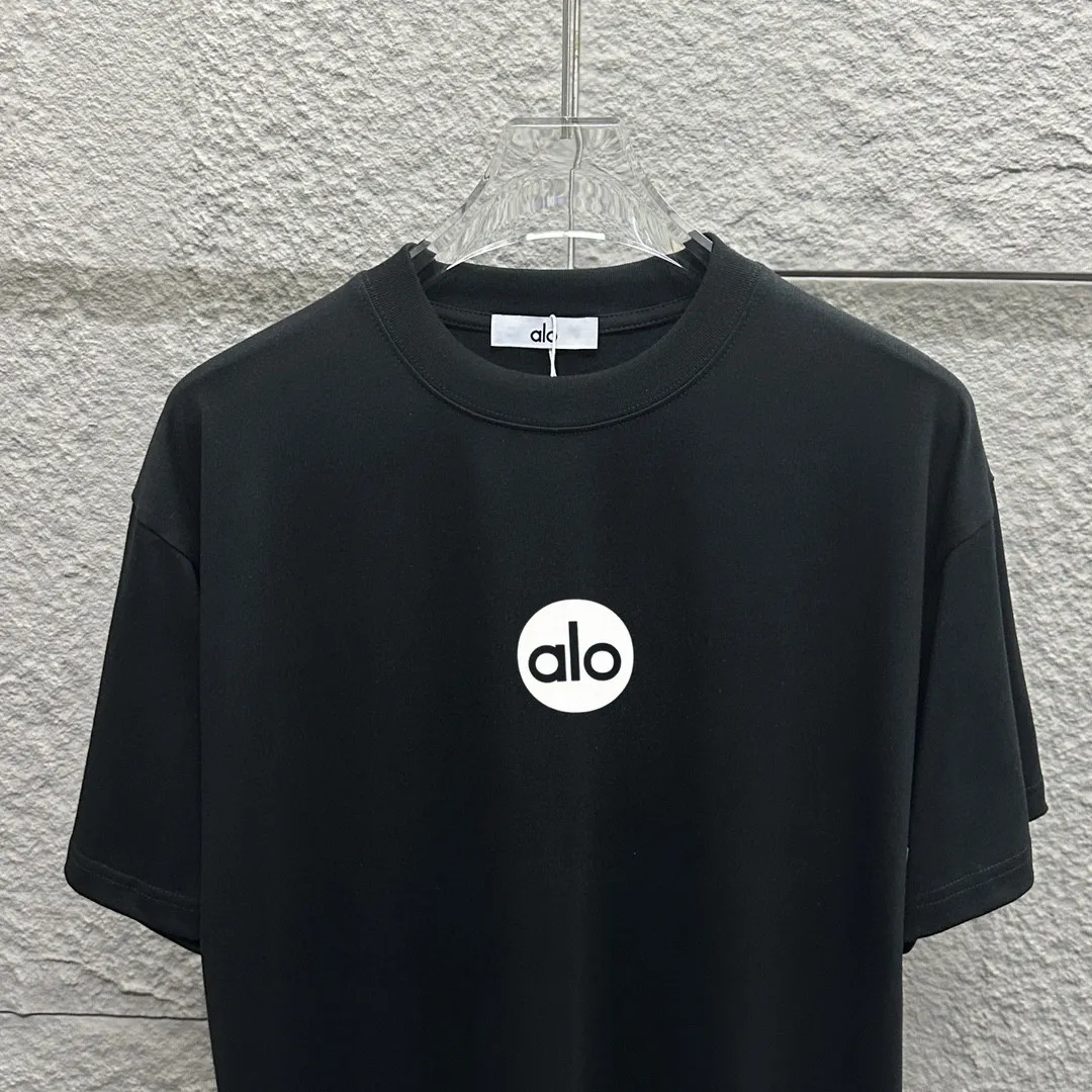 Alo*2025 Classic logo T Same Style ：Black White Size： S （90-130 ） M （120-150 ） L （140-165 ） XL （160-180 ） XXL （180 ）