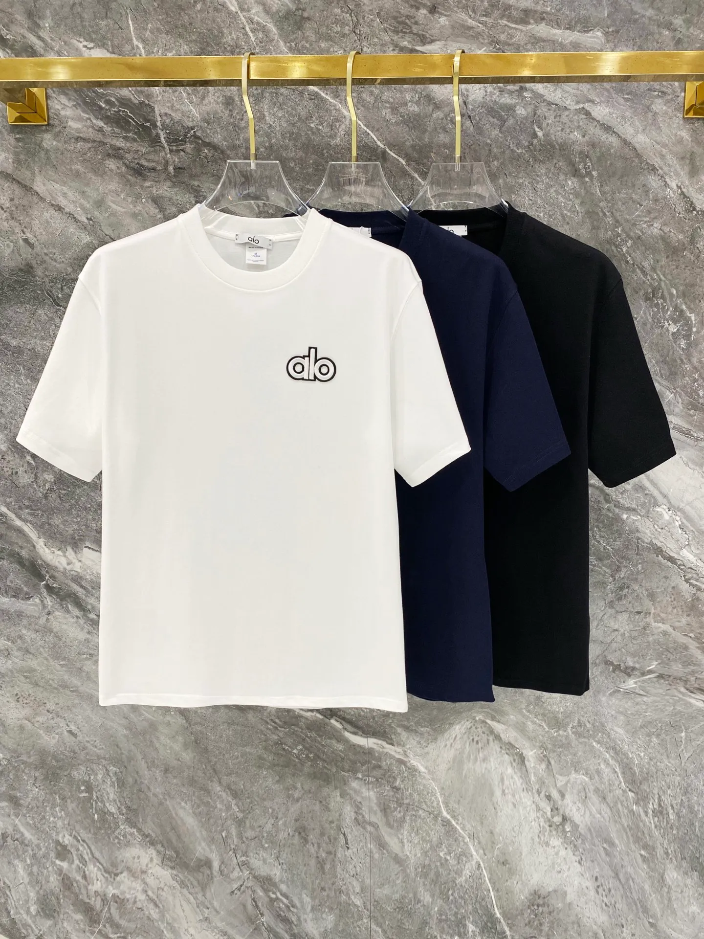 alo， ，Classic logo ， Quality Original ， ， ， Premium 。 ！ :Black White，Royal Blue Sizes: S-XXL : g