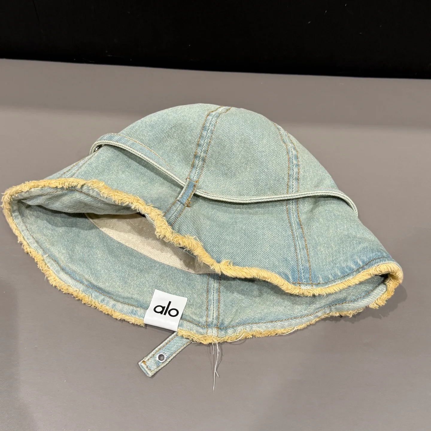 alo design big head circumference short brim old fisherman hat fur edge basin hat