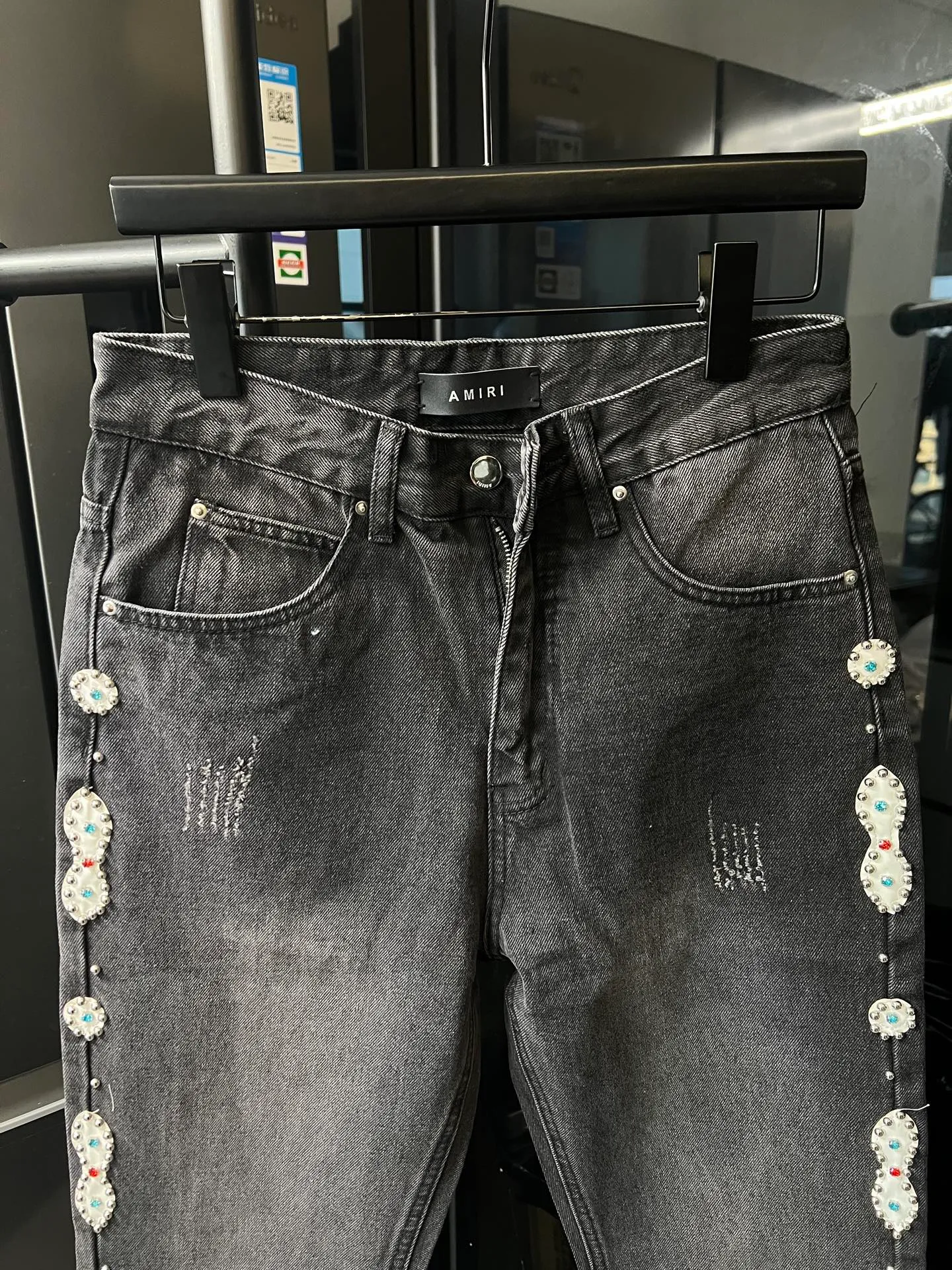 【 】 AMIRI/ 25Ss （ ） Light Blue + ， ! ， ， 。 Quality ，Wear-Resistant ， 。 get look! Size：28 30 32 34（ s-xl） Size 9