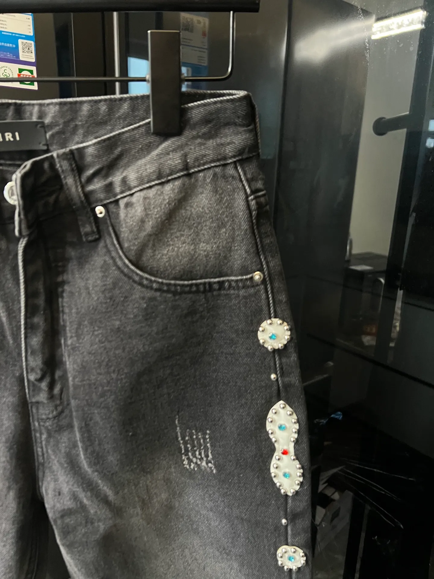 【 】 AMIRI/ 25Ss （ ） Light Blue + ， ! ， ， 。 Quality ，Wear-Resistant ， 。 get look! Size：28 30 32 34（ s-xl） Size 9