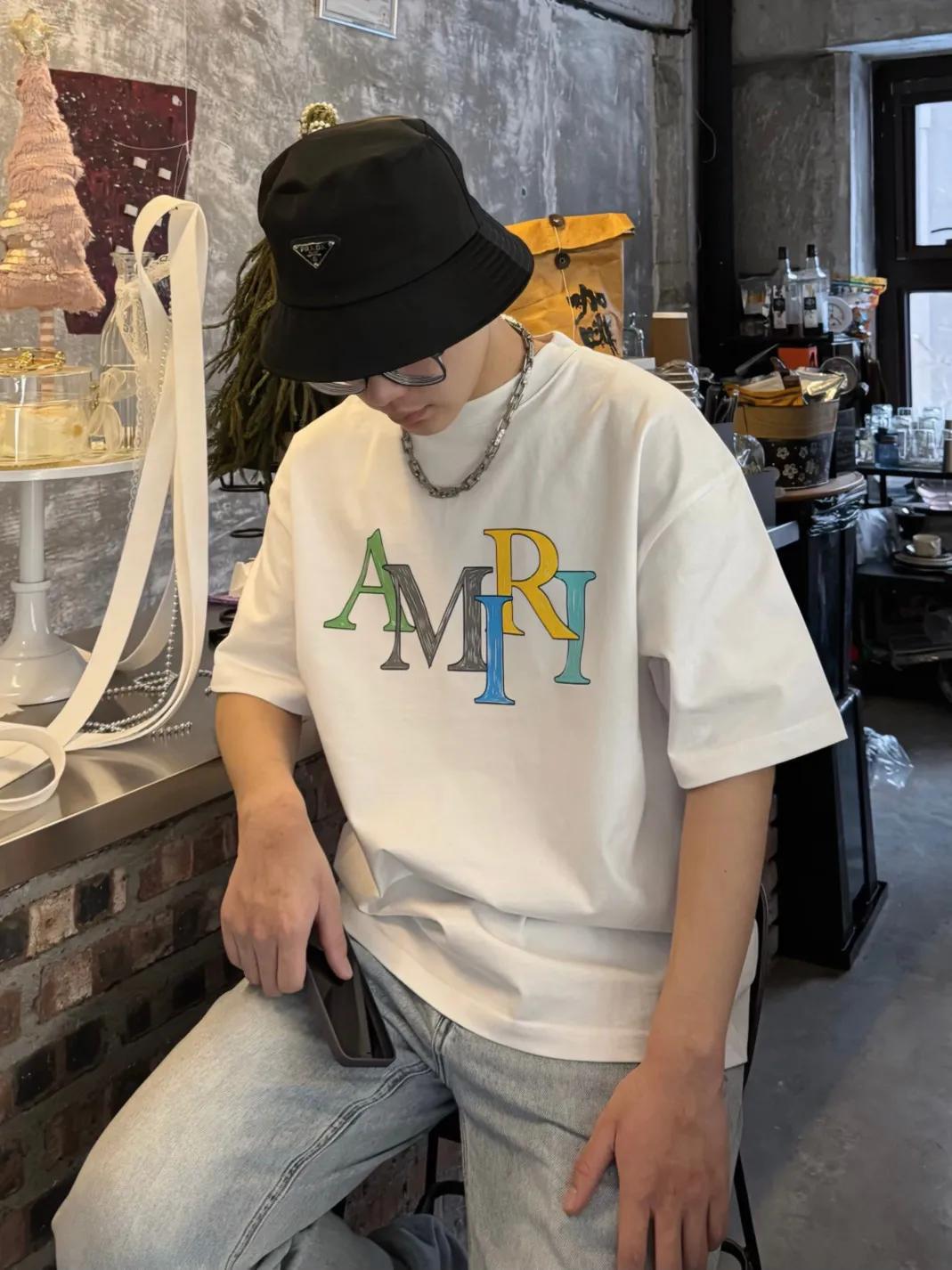 AMIRI 2024 New Arrival t Same Style T S M L XL XXL Black White