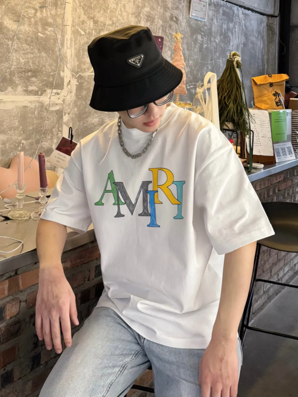 AMIRI 2024 New Arrival t Same Style T S M L XL XXL Black White