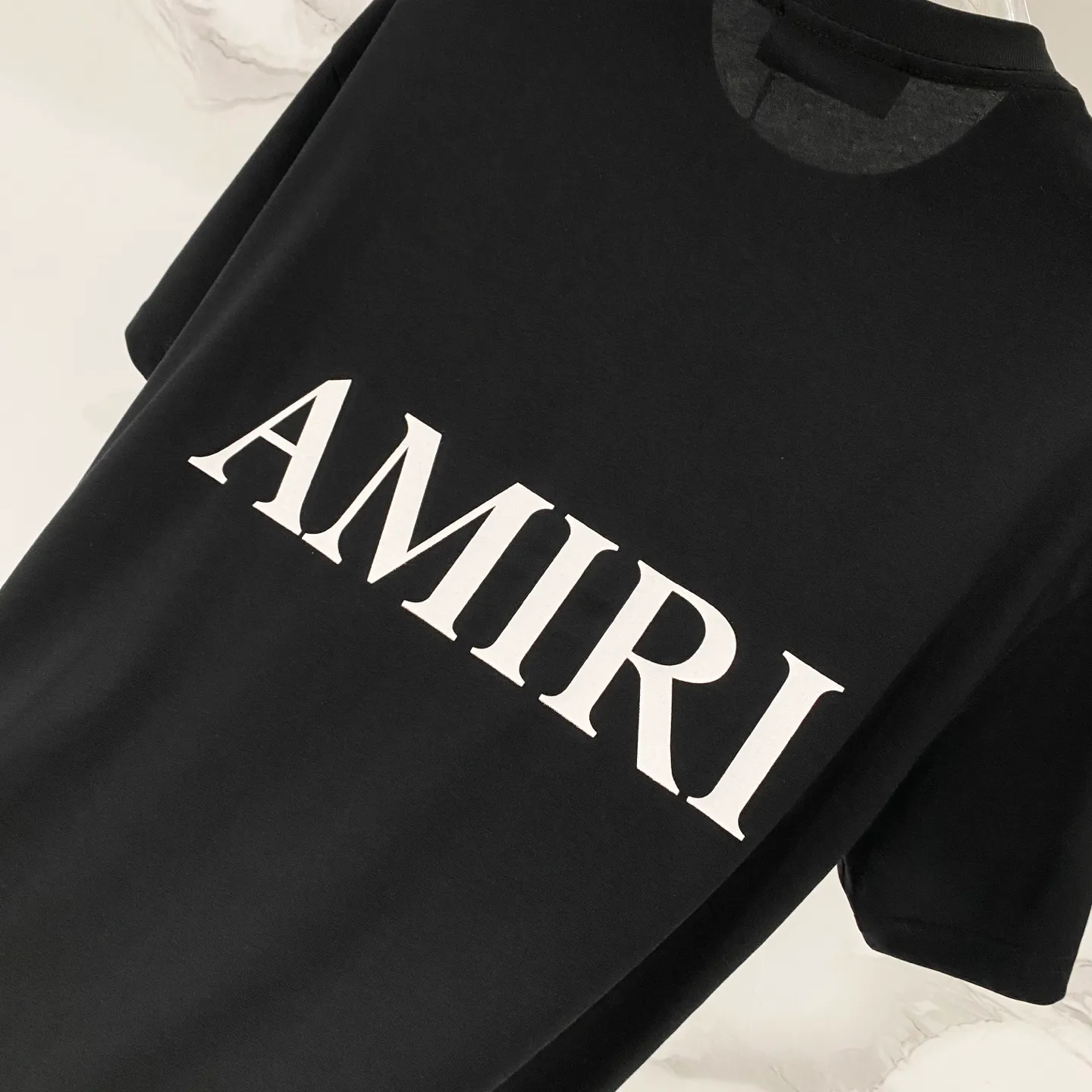 AMIRI/ - T 🪡 LOGO Quality 100 ％ Versatile Size:XS-L :Black.White.Blue.Gray