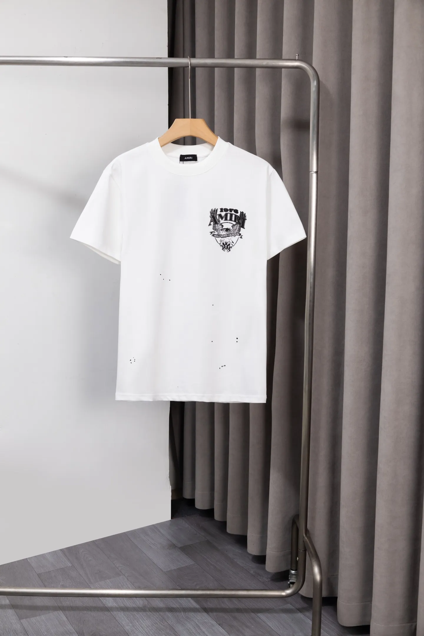 Y 034 《𝙉𝙚𝙬♈️AMIRI》 41ss New Arrival T ， + logo ， ， ， Versatile， Same Style。 : Black，White，Size:M～XXL