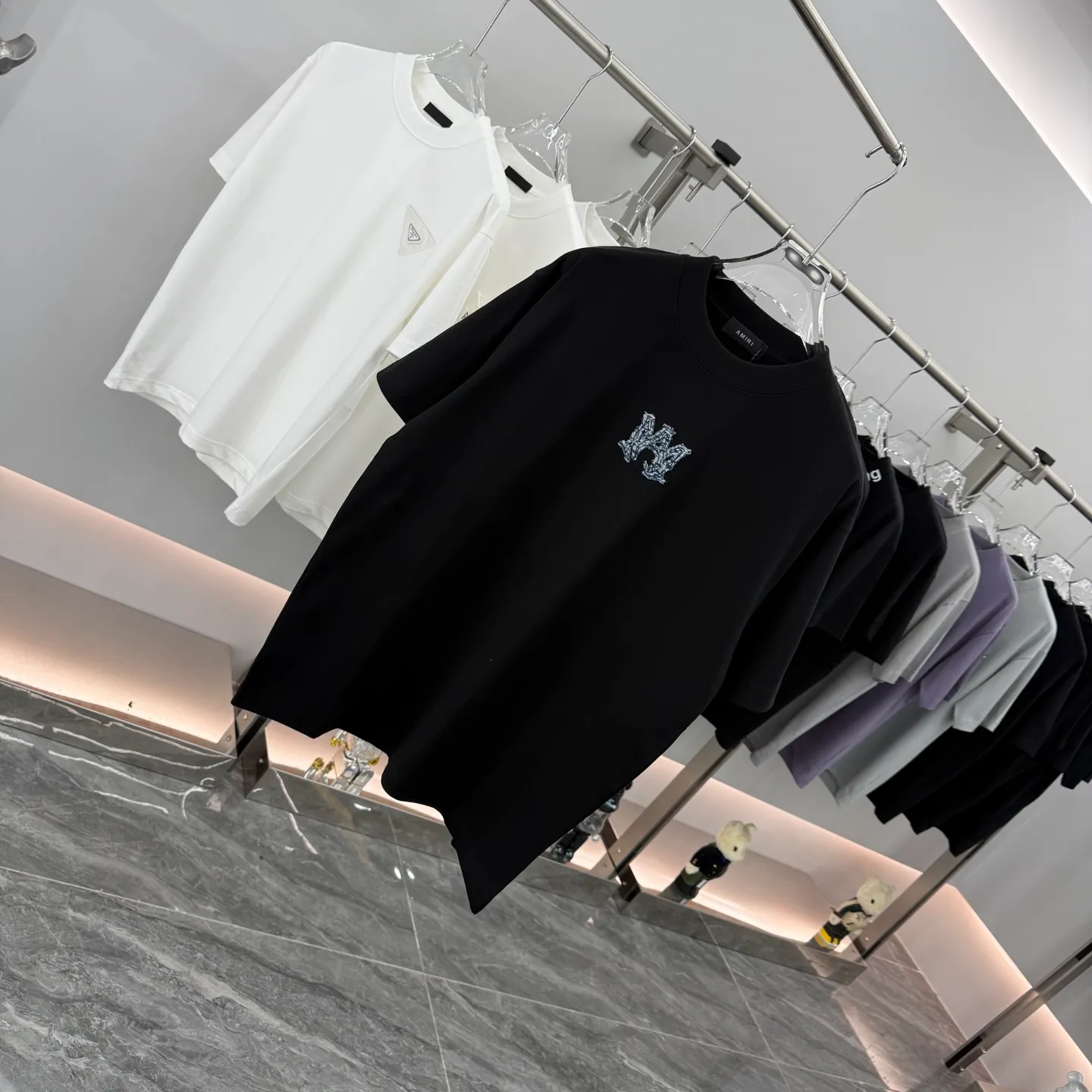 AMIRI 2026 New Arrival tee Same Style Size S M L XL XXL Black White