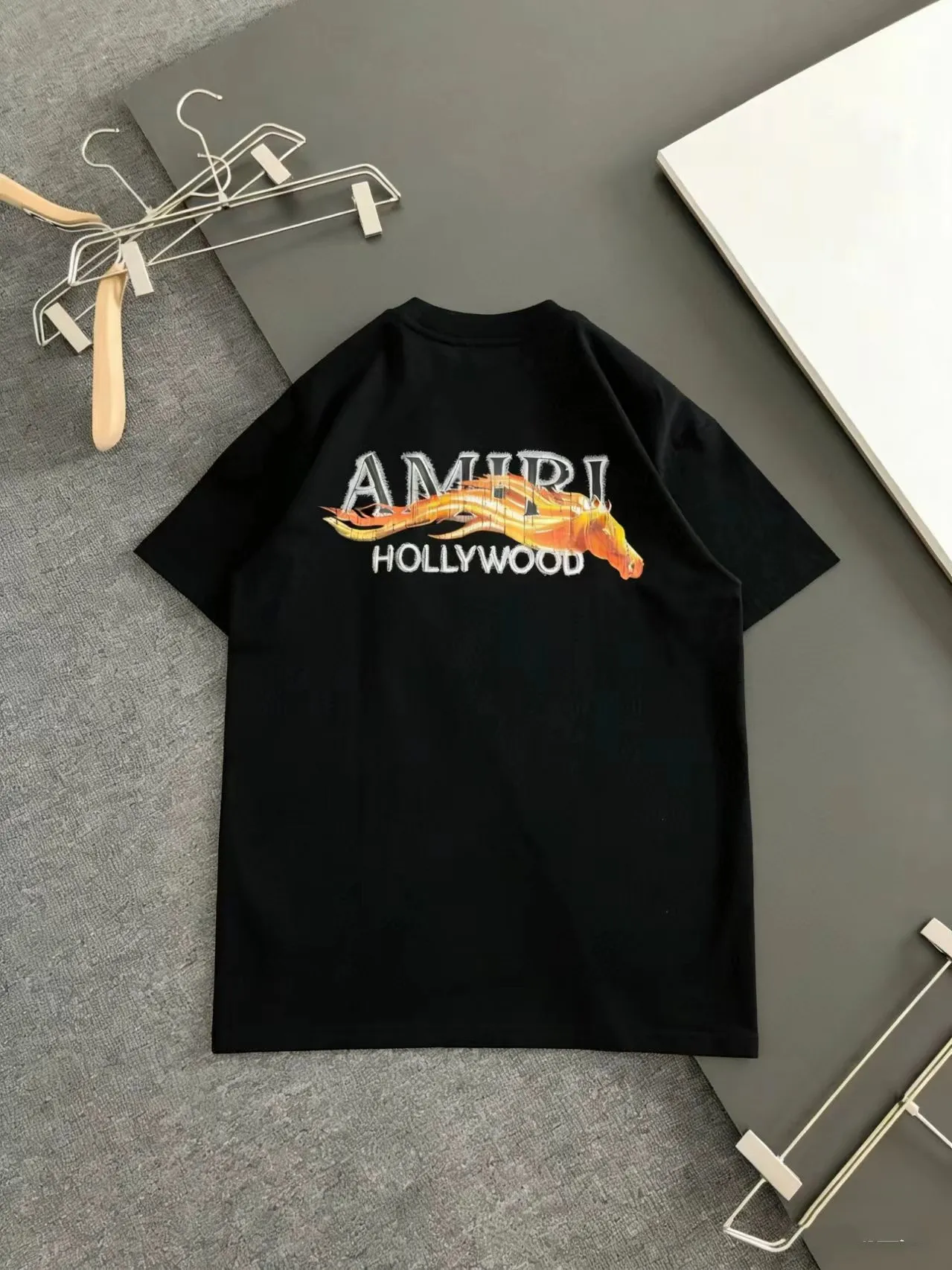 【 】AMIRI 2026 New Arrival logo T ：98% 、2% Sizes：M-XXXL
