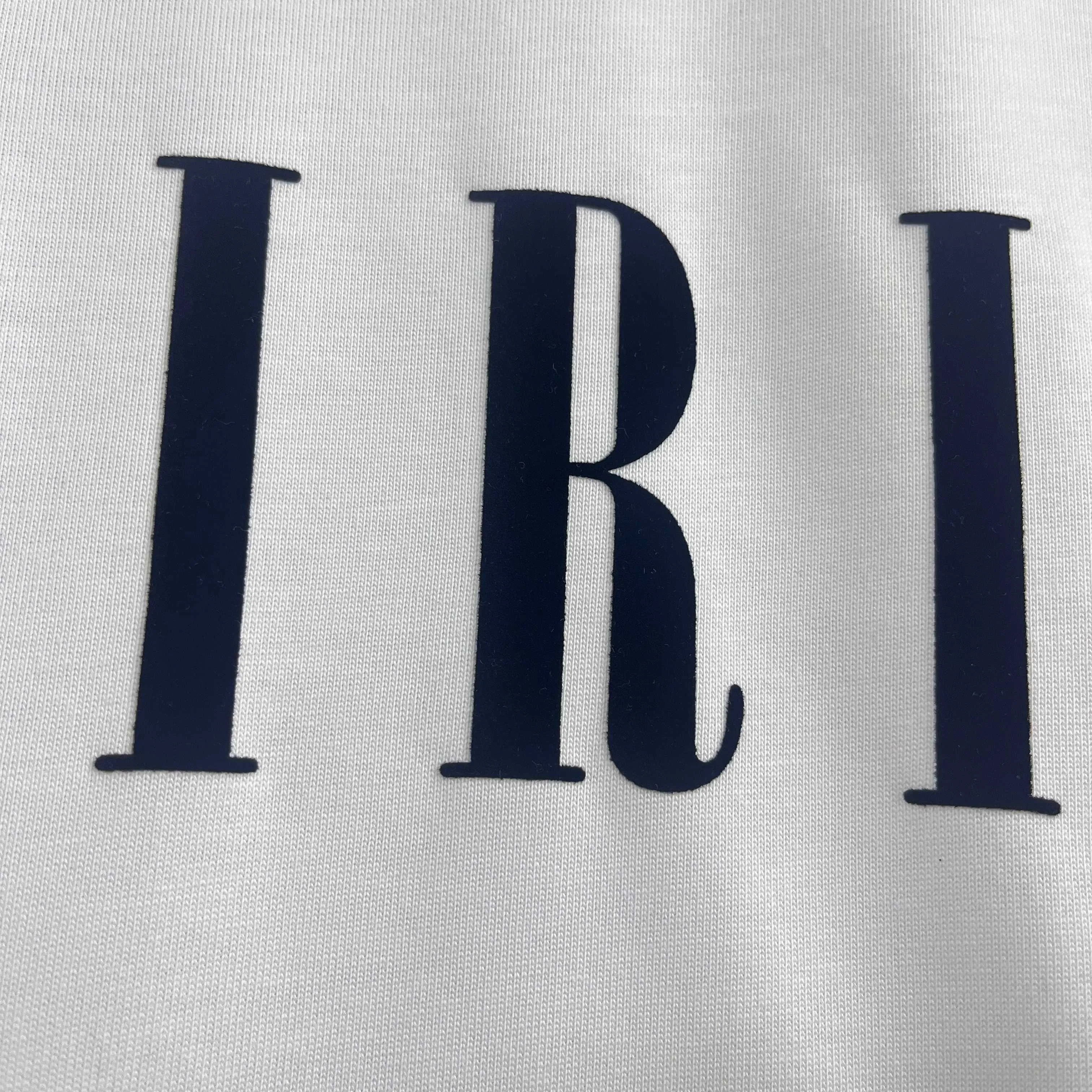 Ami*Emi*er 2026 early spring and summer New Arrival Classic letter flocking technology Double yarn custom plain cotton fabric Short-sleeved T-shirt Men and women Same Style Color: Black White Size: S (90-130 pounds) M (120-150 pounds) L (140-165 pounds) XL (160-180 pounds) XXL (180 pounds)