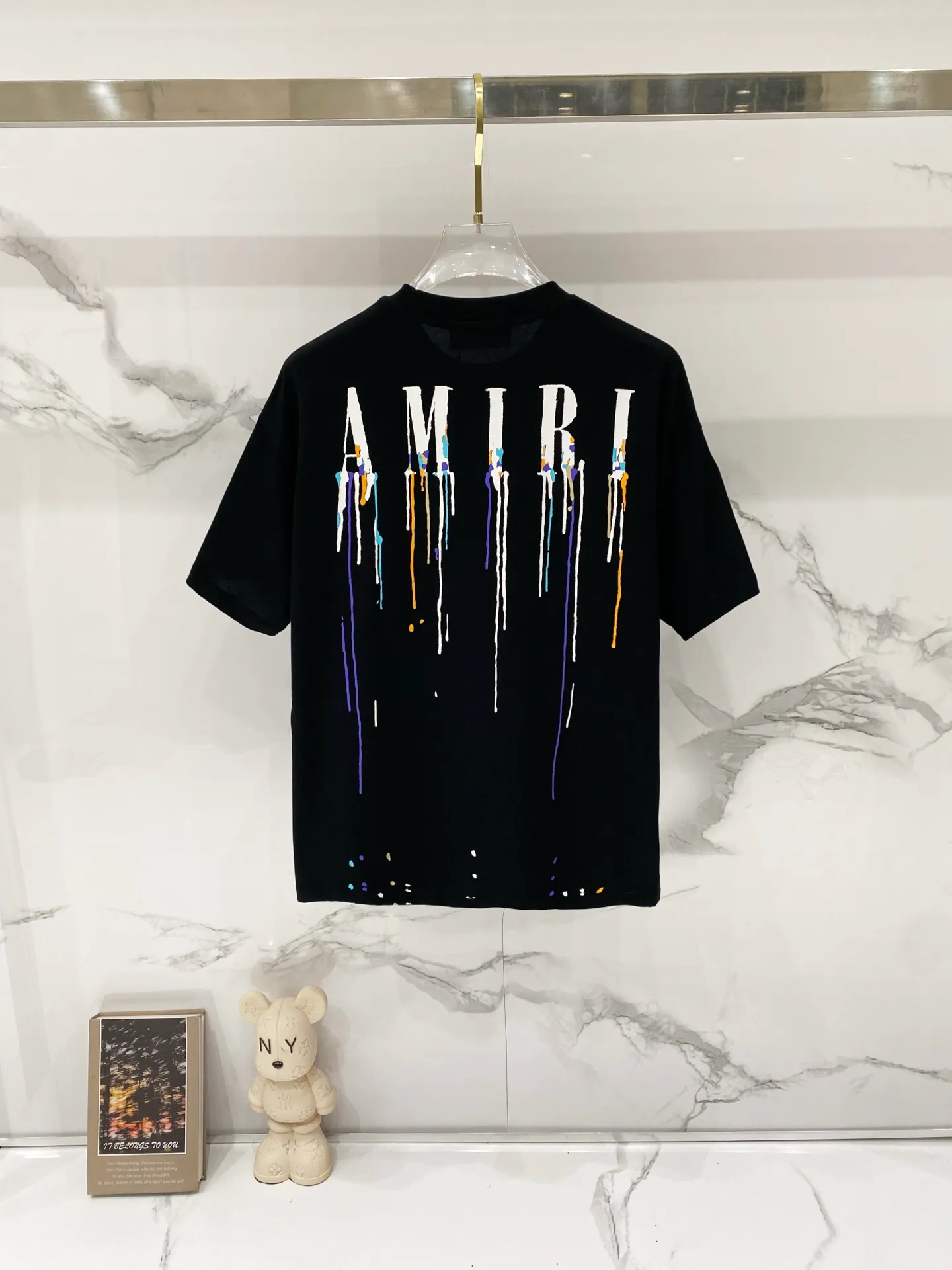 AMIRI/ - T LOGO Quality 100 ％ Versatile Size:XS-L :Black.White