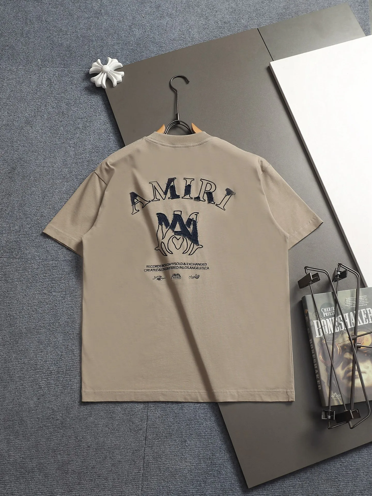 AMIRI Logo ， Same Style Versatile : Black White Khaki Size：S M L XL XXL