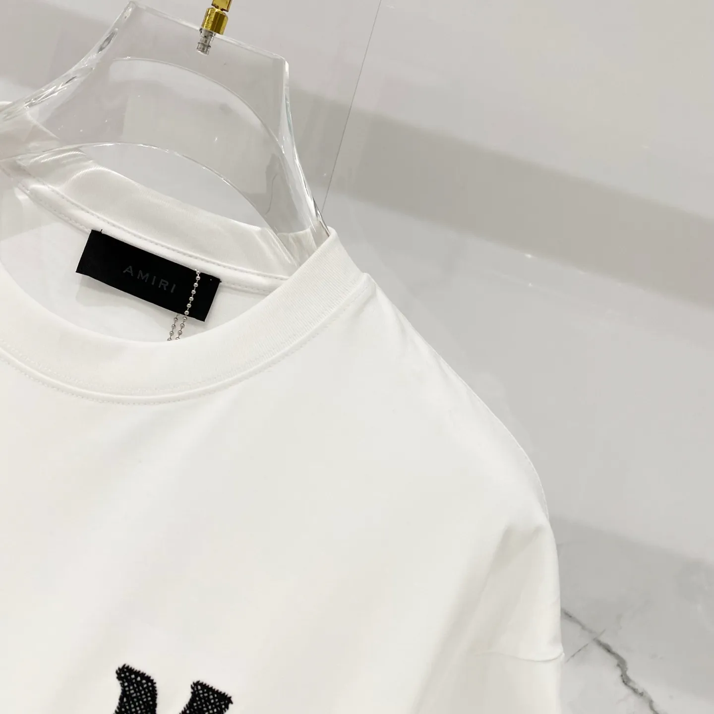 AMIRI/ - T 🪡 LOGO Quality 100 ％ Versatile Size:XS-L :Black.White.Blue.Gray