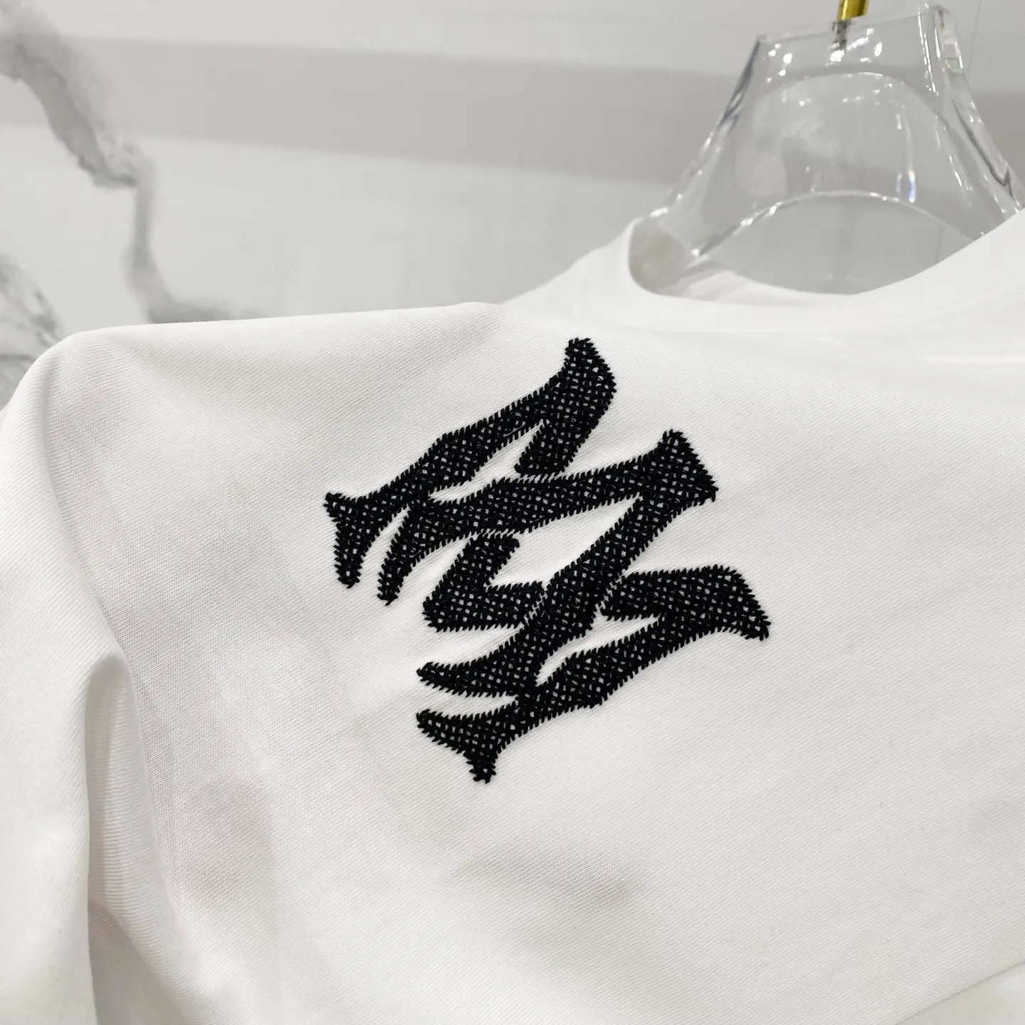 AMIRI/ - T 🪡 LOGO Quality 100 ％ Versatile Size:XS-L :Black.White.Blue.Gray