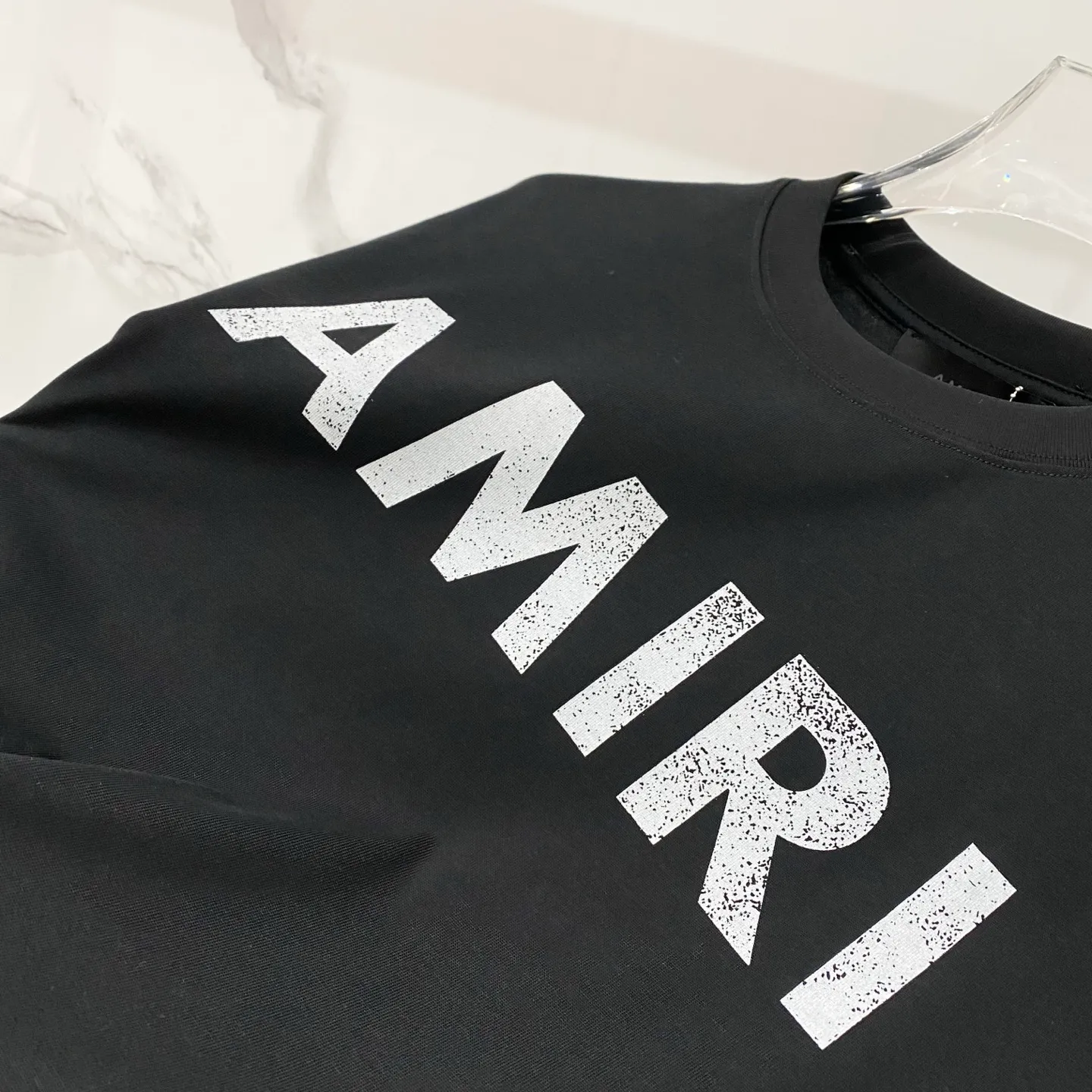 AMIRI/ - T 🌃 LOGO Quality 100 ％ Versatile Size:XS-L :Black.White.Gray.Khaki