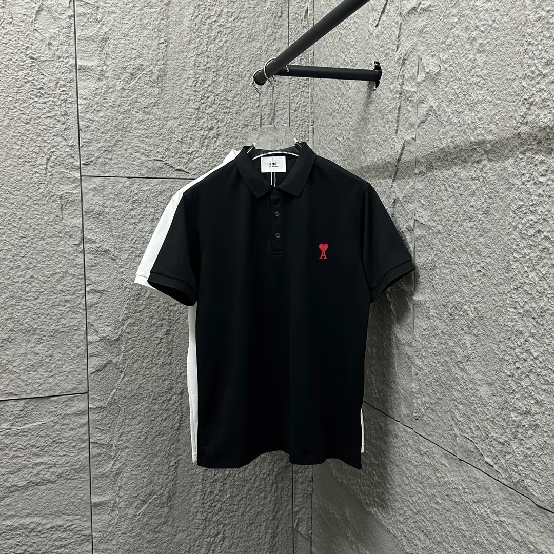 Ami* POLO 2025 New Arrival polo Same Style Size： M L XL 2XL 3XL ：Black White