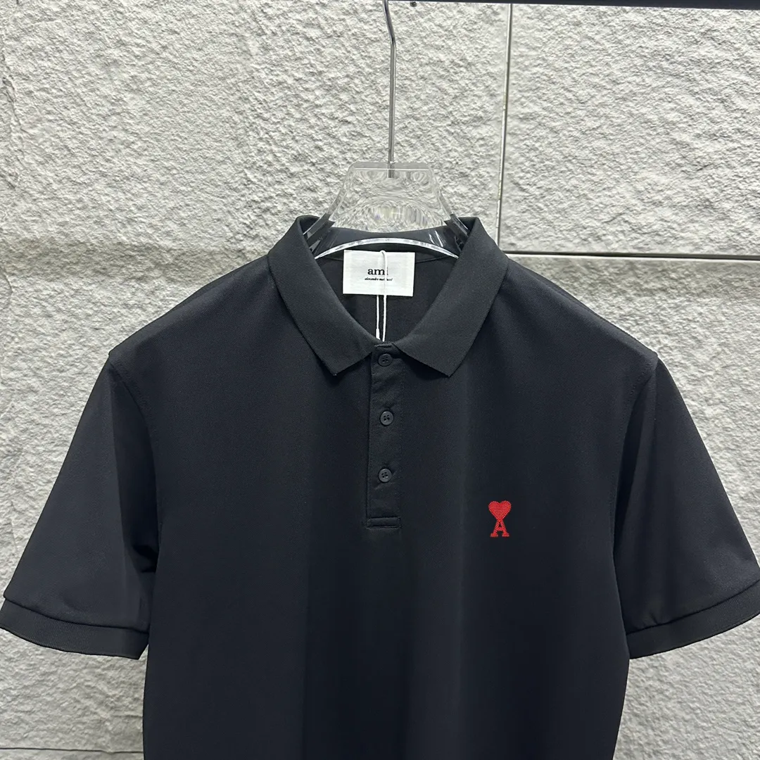 Ami* POLO 2025 New Arrival polo Same Style Size： M L XL 2XL 3XL ：Black White