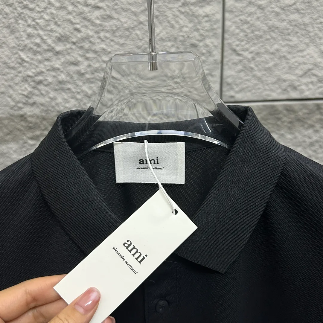 Ami* POLO 2025 New Arrival polo Same Style Size： M L XL 2XL 3XL ：Black White