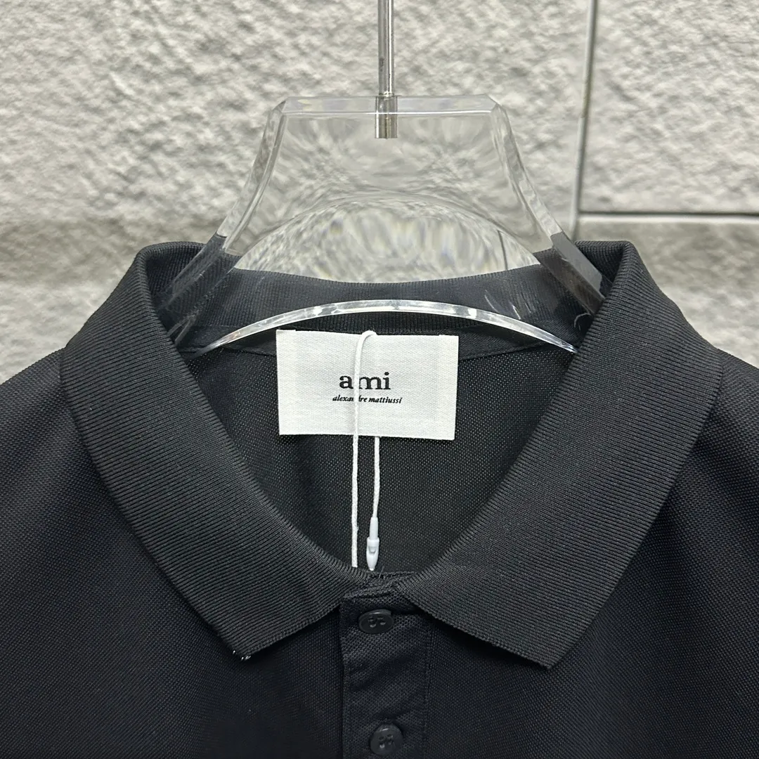 Ami* POLO 2025 New Arrival polo Same Style Size： M L XL 2XL 3XL ：Black White