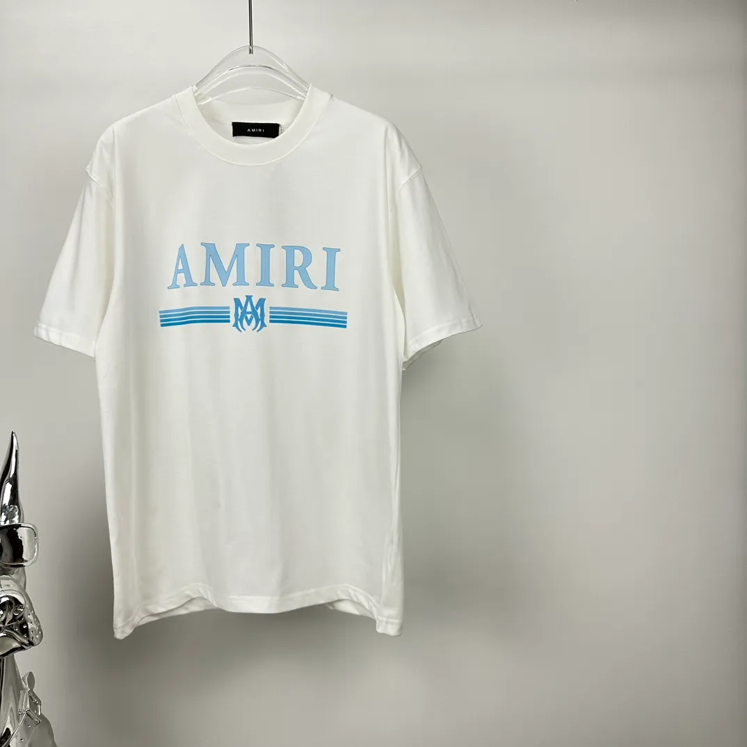 AMIRI 2024New Arrival logo T Same Style Quality😘😘 ➕ Versatile T 👍 ：Black、Brown、White Size：S-2XL