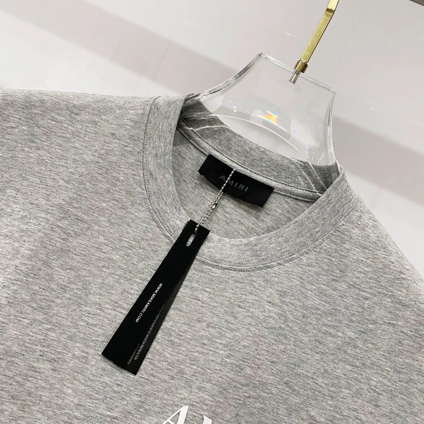 AMIRI/ - T LOGO Quality 100 ％ Versatile Size:XS-L :Black.White.Gray