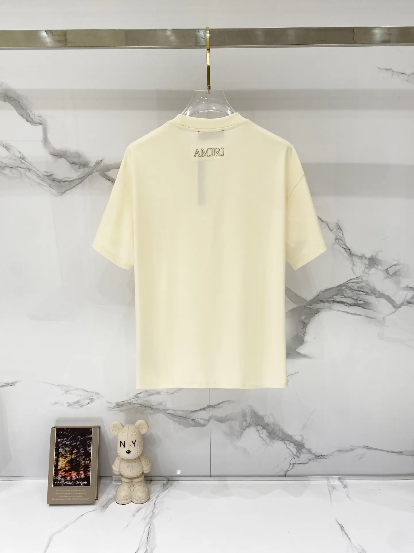 AMIRI/ - T LOGO Quality 100 ％ Versatile Size:XS-L :Black. .Gray.