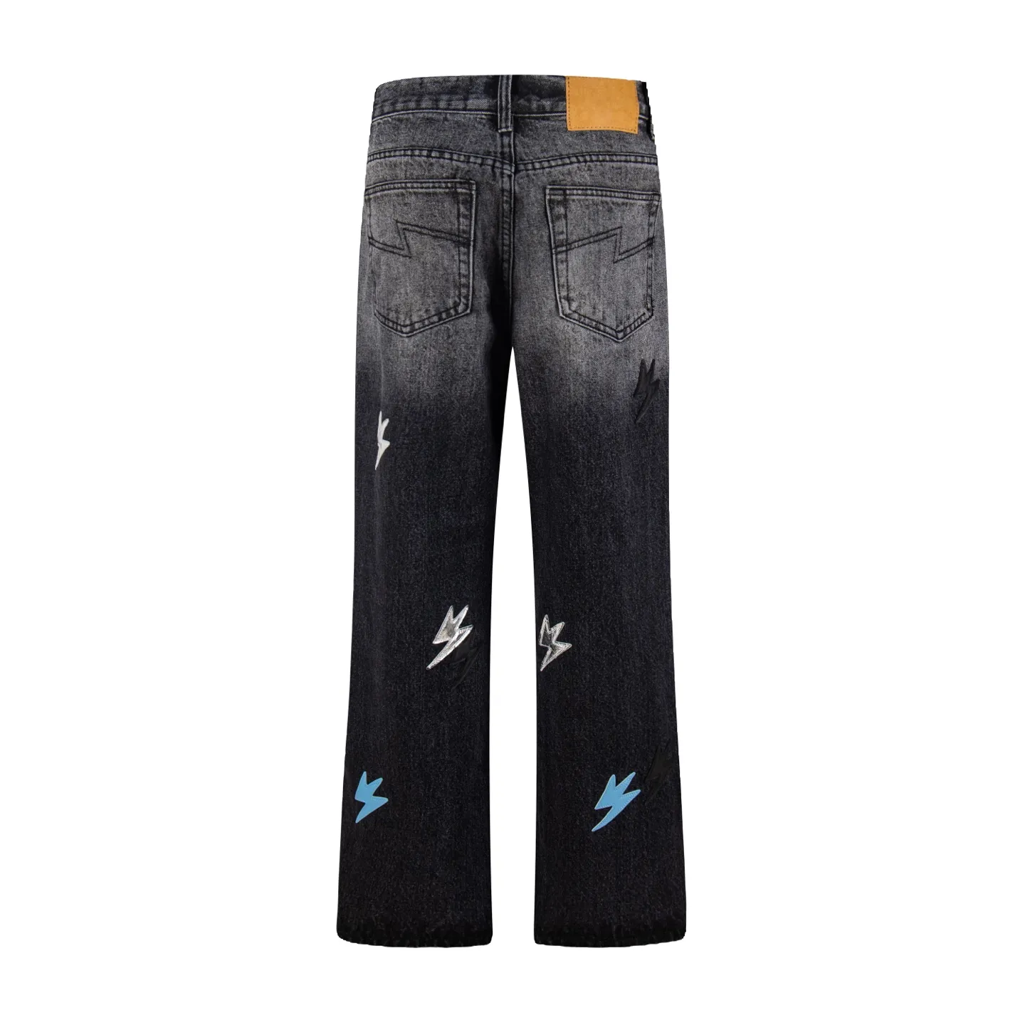 140 Amexnocap 2056 Internet celebrity New Arrival lightning Black White gradient patchwork leather couple jeans Same Style for men and women. Same style with different wash textures. It is very friendly to people with thin legs and thick legs. The straight version is very flattering to the leg shape. The moderate length is timeless and easy to match. It is the basis of various styles and a must-have in the wardrobe! The fabric is stiff but also makes the upper body soft without losing texture. The washing process is even more perfect. It is a must-have item for everyone! ! ! Washed wheat, hang tag, trouser label, three labels complete Style number: # Color: black Size: 28 30 32 34 36