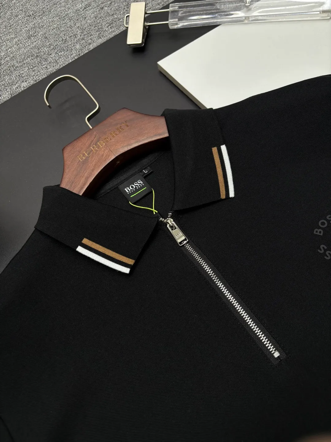 BOSS New Arrival Polo Same Style ， Factory New Arrival Versatile : Black White Green Blue Size：M-XXXL