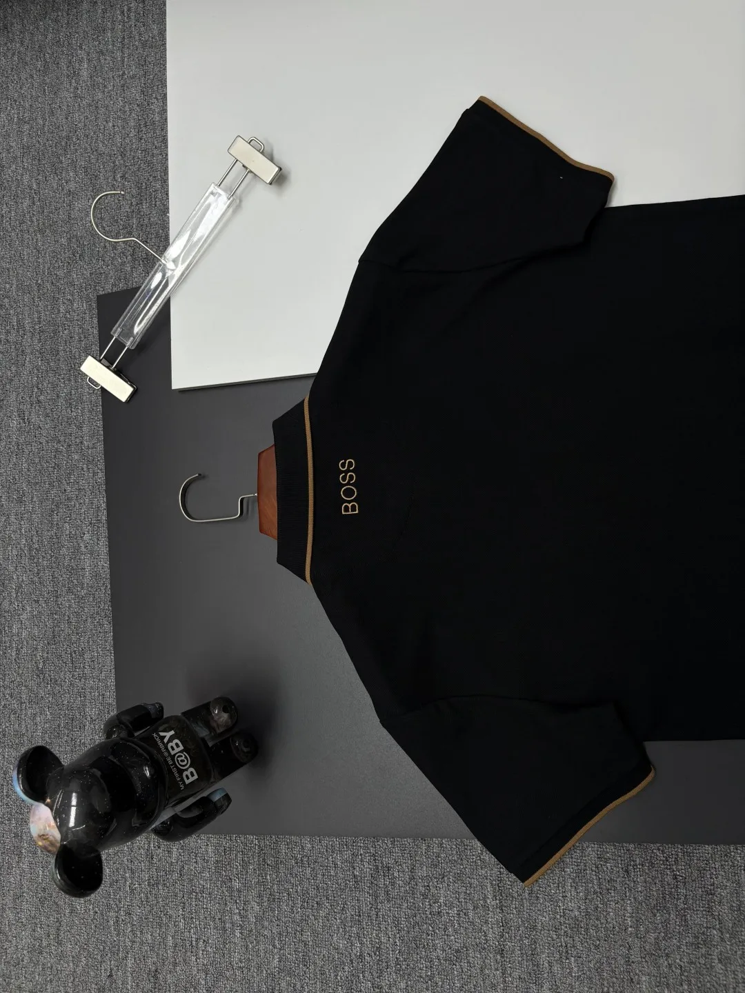BOSS New Arrival Polo Same Style ， Factory New Arrival Versatile : Black White Blue Size：M-XXXL
