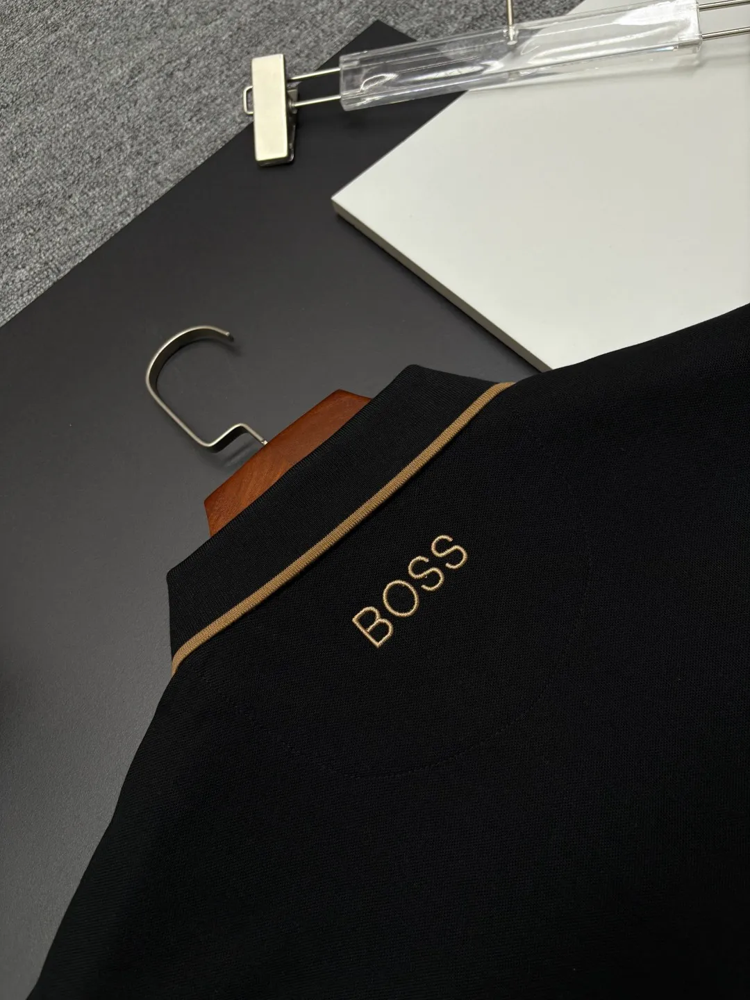 BOSS New Arrival Polo Same Style ， Factory New Arrival Versatile : Black White Blue Size：M-XXXL
