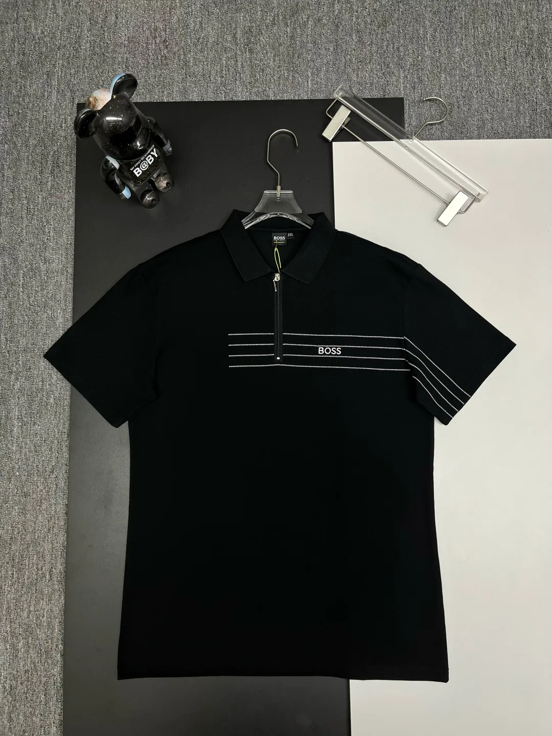 BOSS New Arrival Polo Same Style ， Factory New Arrival Versatile : Black White Pink Size：M-3XL