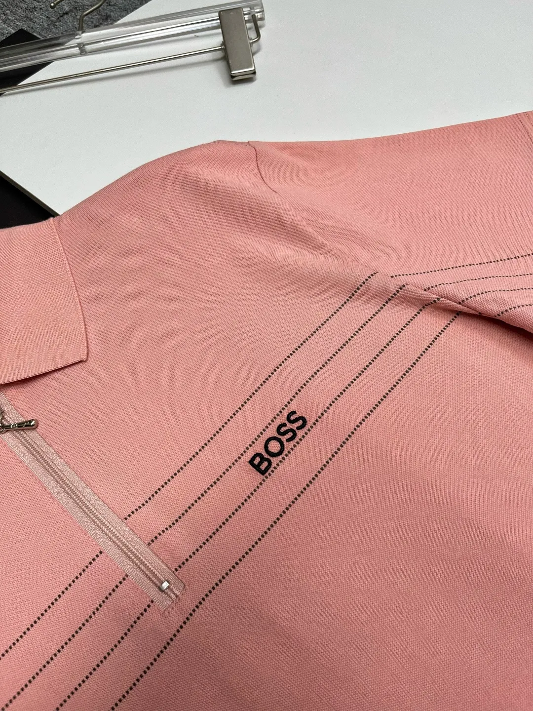 BOSS New Arrival Polo Same Style ， Factory New Arrival Versatile : Black White Pink Size：M-3XL