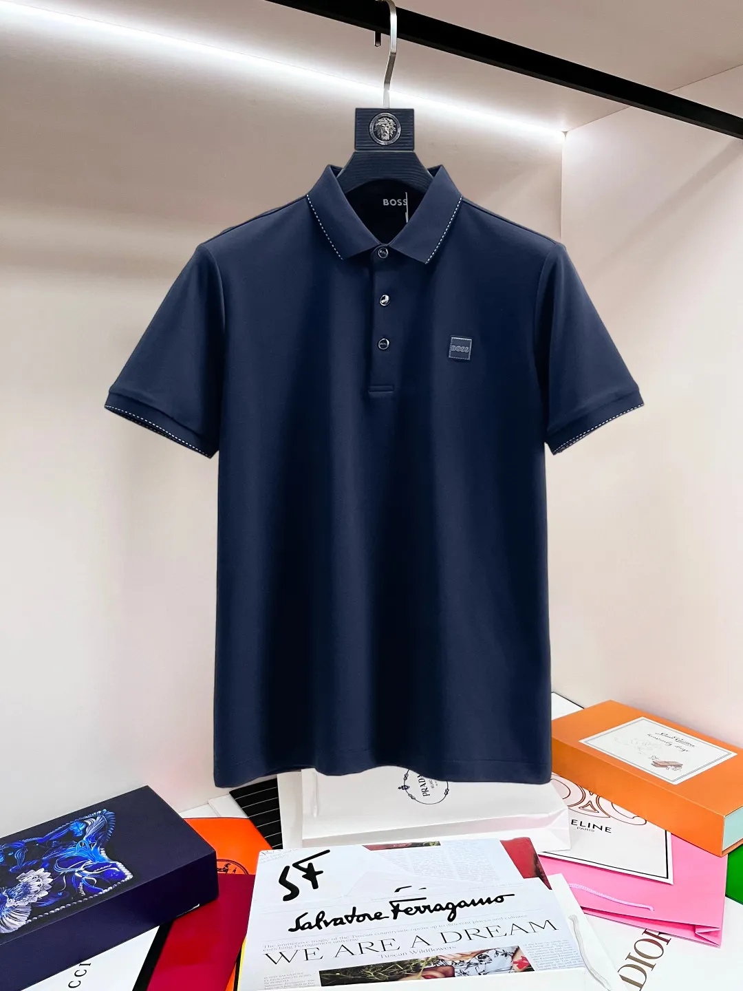 BOSS 2026ss New Arrival logo Polo ！Classic ，Premium ！ ， ，Quality / ， ！ 100% ， ，Breathable ， ！ Classic LOGO ， ，LOGO ， ， Classic ！ ， ， LOW ， Versatile Polo ！ ： Size：M-4xl， ！