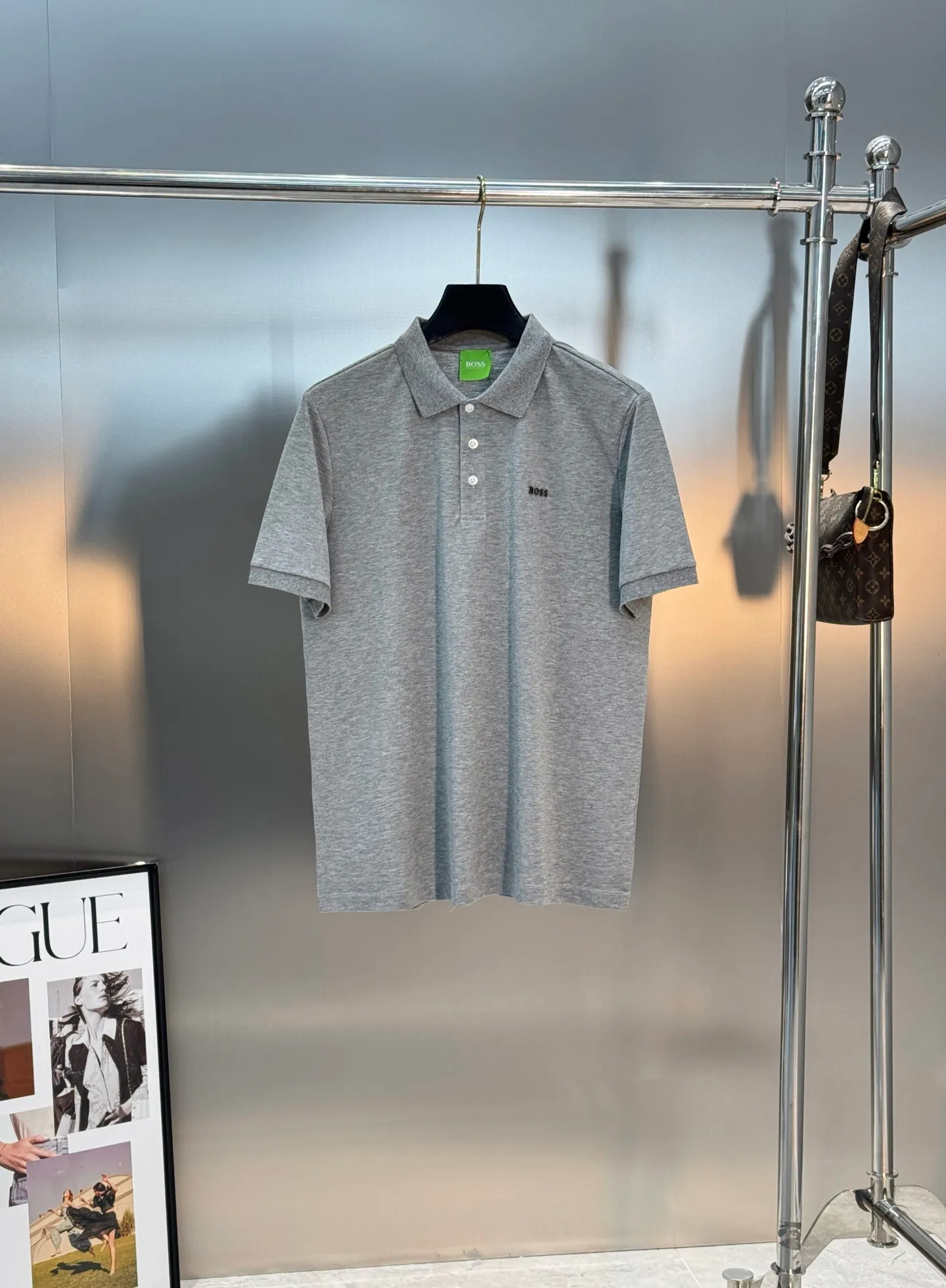 ⚜️ BOSS Classic Polo ， Quality ， Breathable， 。 ， “BOSS” ， .Black、Gray、White ，Versatile ， 。Green Authentic ， ， OK， 👔 ！Sizes：M-3XL（S 4XL ） ！175/140 L