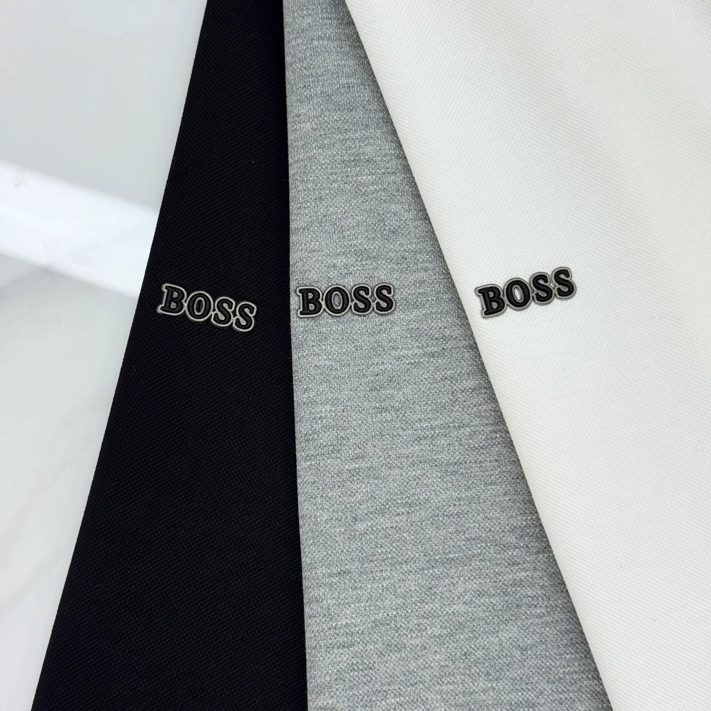 ⚜️ BOSS Classic Polo ， Quality ， Breathable， 。 ， “BOSS” ， .Black、Gray、White ，Versatile ， 。Green Authentic ， ， OK， 👔 ！Sizes：M-3XL（S 4XL ） ！175/140 L