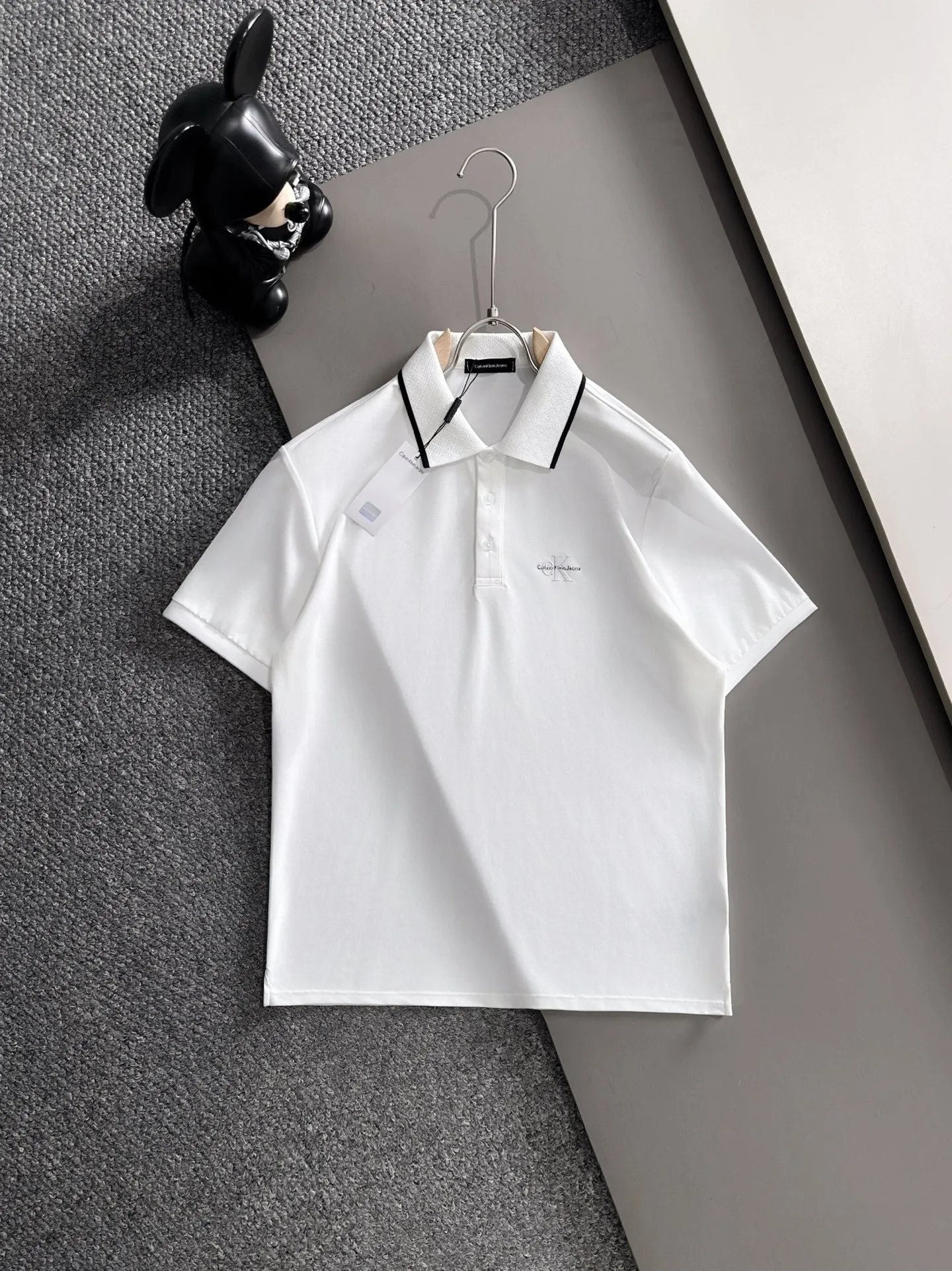 CK，2026 New Arrival Polo Versatile logo Breathable ，Black White Size：M-3XL