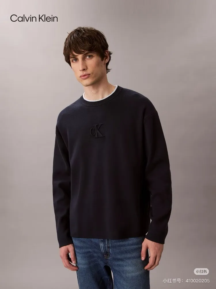 ：DC #[ ] Calvin Klein CK New Arrival 。 。 ：Gray Navy Blue Size：S M L XL