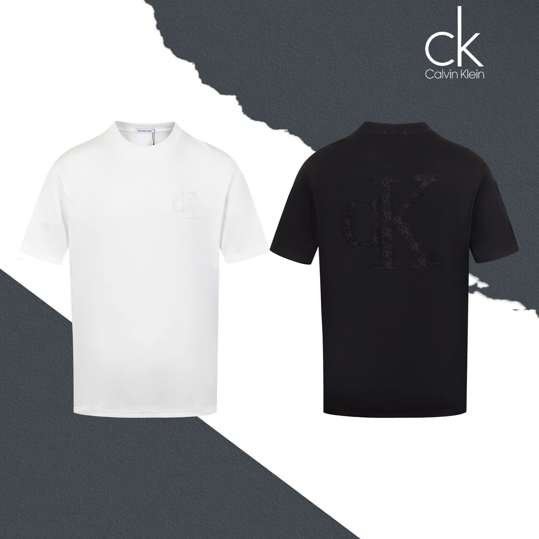 SL 76 ck logo Same Style 32 Breathable 1x 1 oversize 1:1 Premium :White Black Size:S-XL