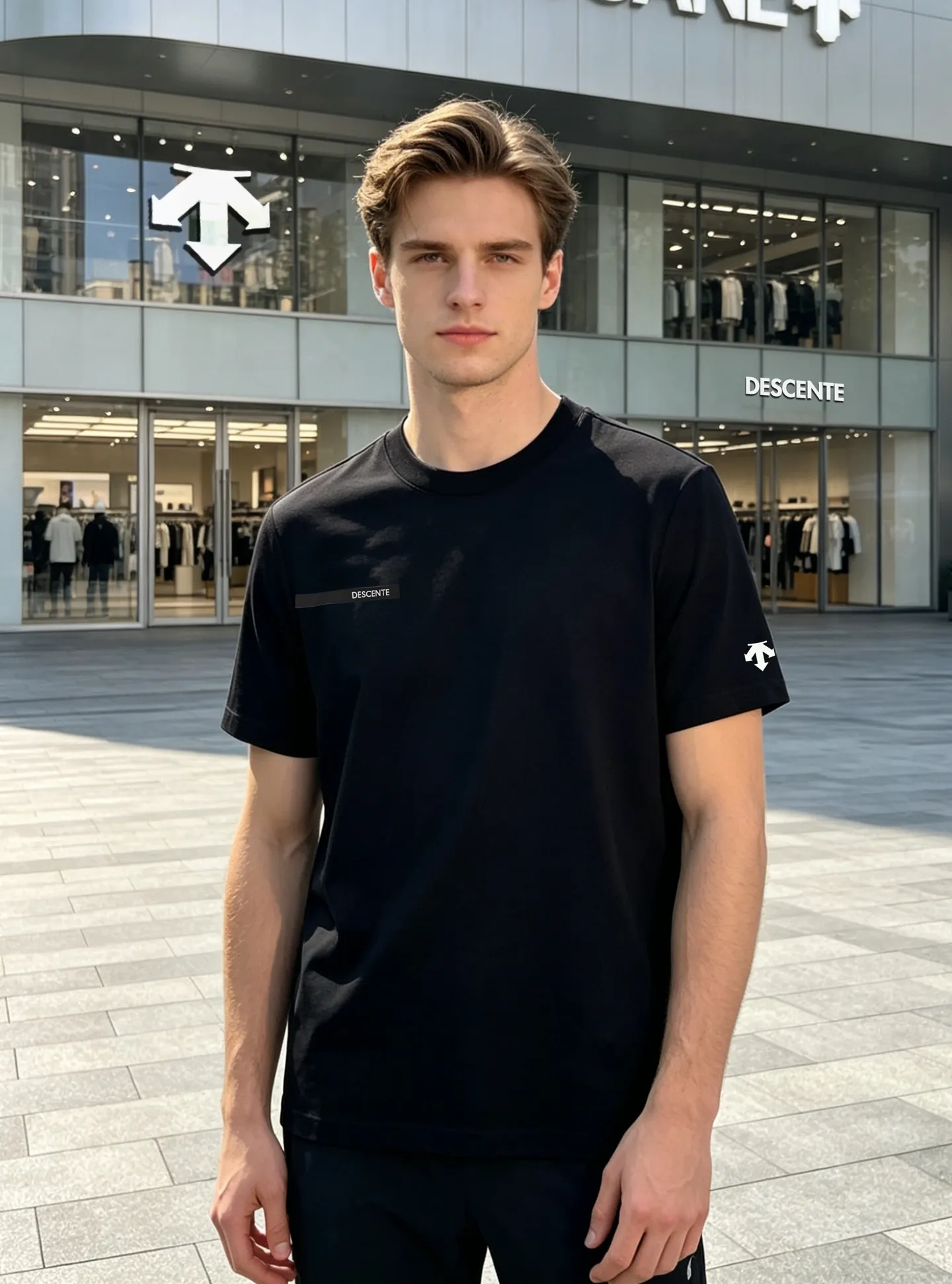 165 ⚜️DESCENT*Desante’s new T-shirt. Solid color recommended! Classic logo on the chest. Customized original silicone three-dimensional design on the cuffs. Simple and high-end. The fabric texture is extremely comfortable and breathable. It is unforgettable! Customized high-quality g-count cotton fabric. Comfortable and soft. Cool and drapey! Color: Black.White.Gray.Sizes: M-3XL fit ❗️ (S and 4XL.5XL can be customized) 175/140 catties recommended L
