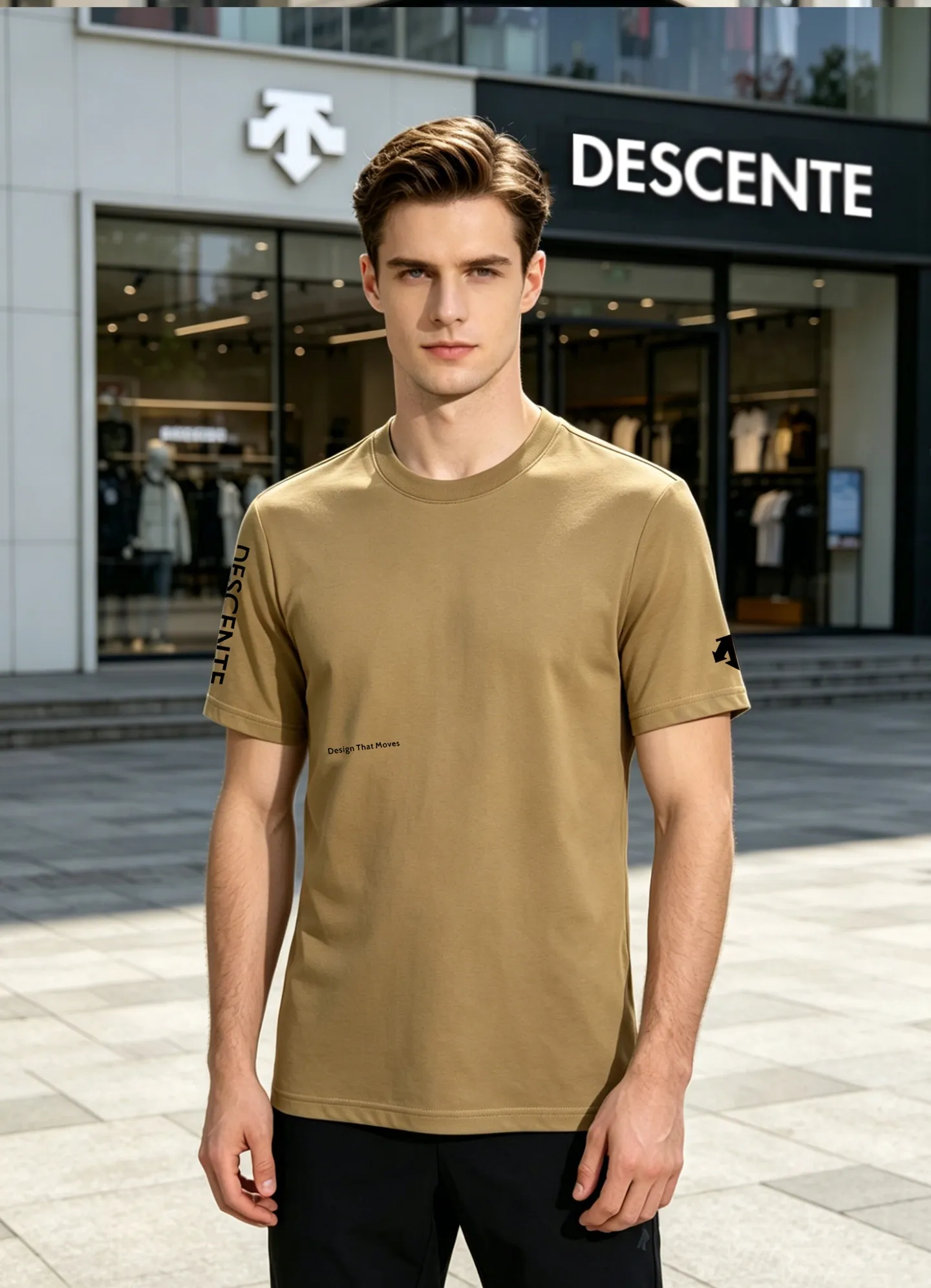 165 ⚜️ DESCENTE Desante ice cotton T-shirt - a high-end summer sports and leisure item❤️ It is made of Descente's exclusive ice cotton fabric, which has a cool feeling on contact. It instantly cools down the upper body, saying goodbye to the hot and sticky summer. It also has excellent moisture wicking and quick-drying properties. It can quickly stay dry after exercise, and the body always feels fresh. The fabric combines the skin-friendly texture of cotton with the strength of functional fibers. It is not prone to deformation or pilling after long-term wear, and is both comfortable and durable. Micro-slim tailoring: It fits the body shape but is not tight. It optimizes the ratio of shoulder line and waist line to create a neat and slimming effect. It can be easily controlled for sports, commuting and daily wear. The DESCENTE letters are printed vertically on one side of the sleeve, and the brand arrow logo is embellished on the cuff on the other side. The brand slogan Design That Moves is printed on the chest, and the details strengthen the brand recognition. The printing process is strong and washable, not easy to peel off and crack, taking into account both beauty and practicality. It is low-key and reveals the high-end texture of a sports brand. Six-color full series: white/Light Green/Khaki/burgundy/Dark Gray/black, covering basic Versatile and personalized styles. It is refreshing when worn alone or stylish when layered, and can easily adapt to different matching needs. Sizes: M-3XL fit version ❗️ (4XL.5XL can be customized) 175/145 pounds recommended XL