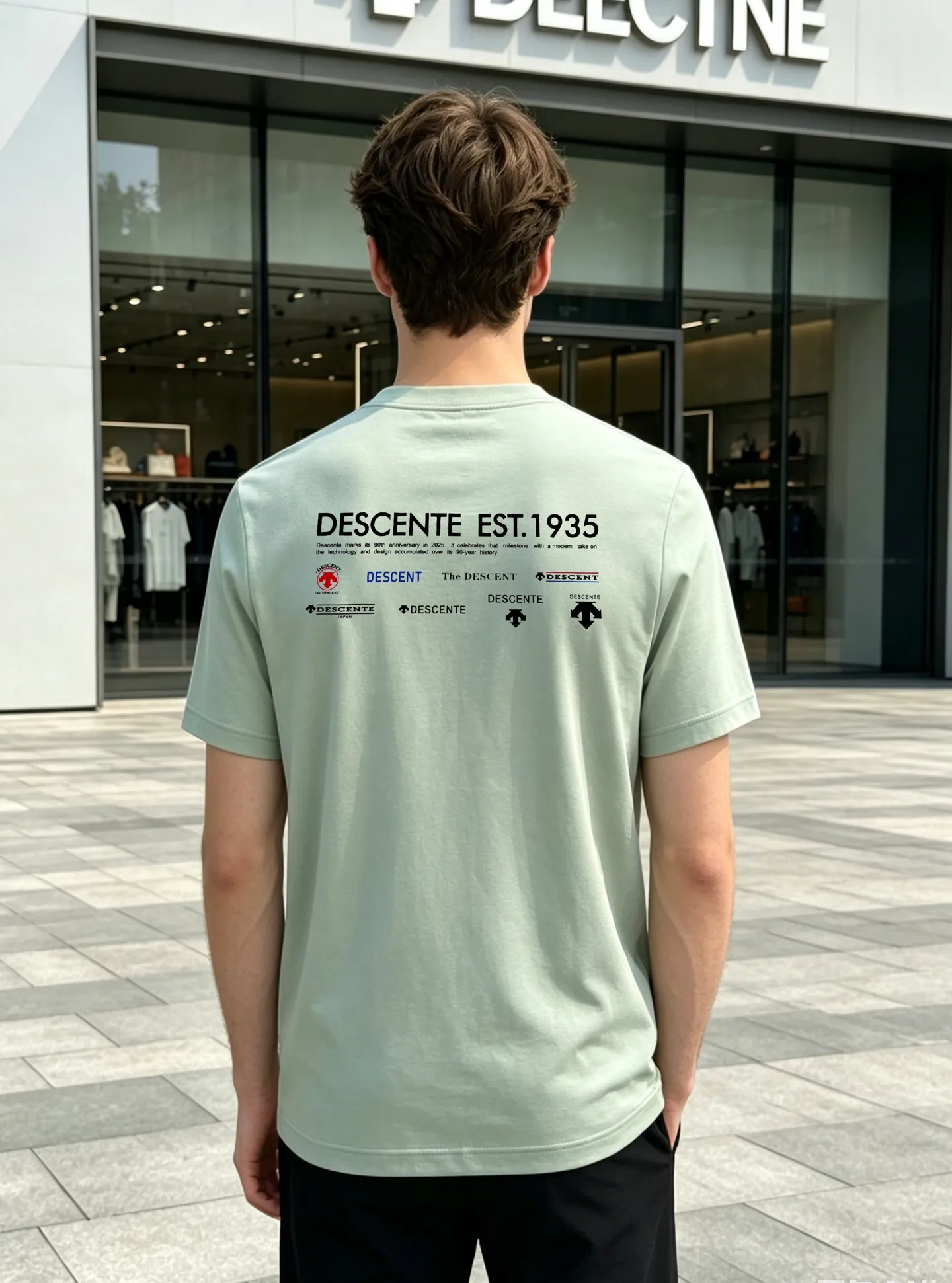 170 ⚜️DESCENT* Desante 90th anniversary commemorative T-shirt. Solid color recommended! Classic logo on the shoulder. Customized original silicone three-dimensional design. Simple and advanced. The brand graphic on the back is very basic with letters. The fabric texture is excellent, comfortable and breathable. It is unforgettable! Customized high-quality g ice cotton fabric. Comfortable and soft. Cool and drapey! Color: Black.White.Green.Khaki.Sizes: M-3XL fit! (S and 4XL.5XL can be customized) 175/140 catties recommended L