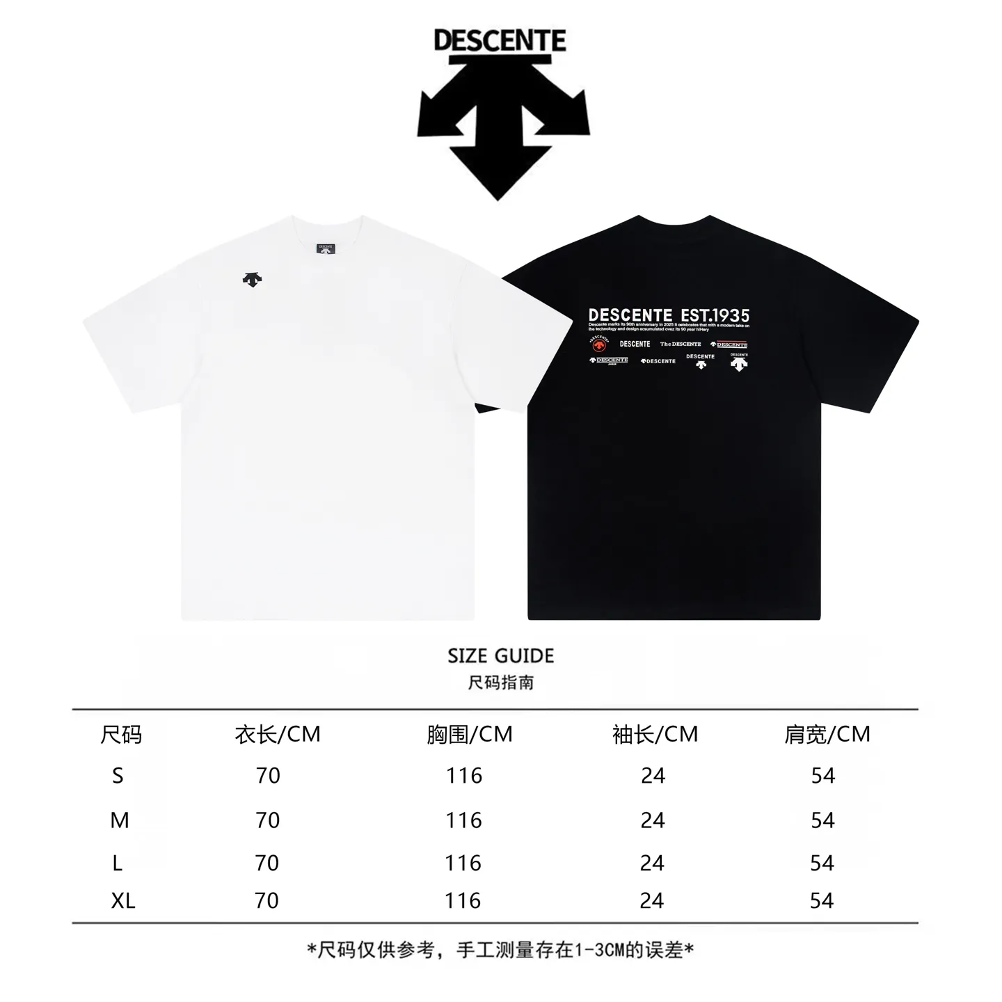 DESCENTE Series g Same Style Sizes：1 2 3 4 :Black White