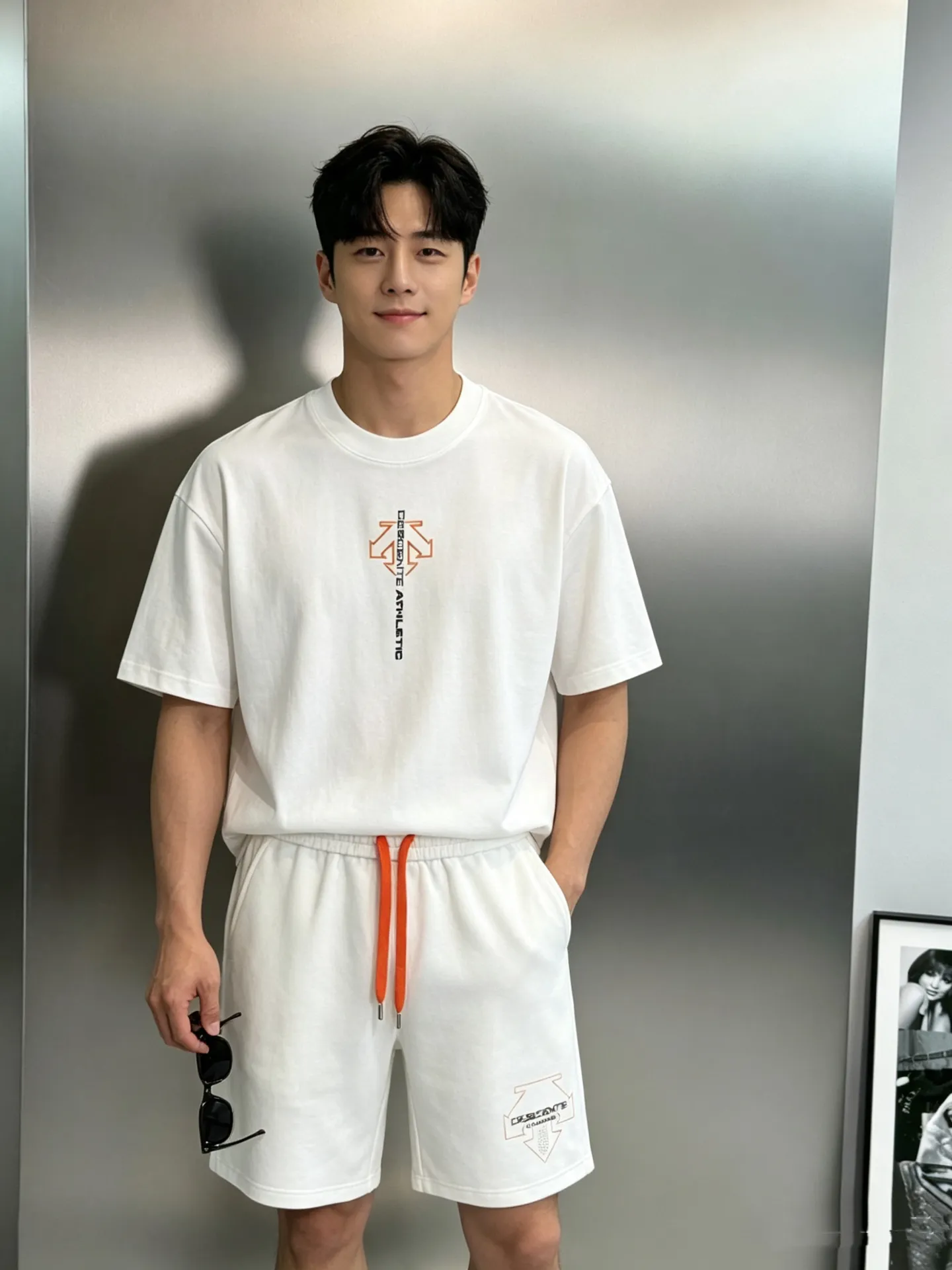 Clothes 170 Shorts 190 ⚜️Descente Summer Sports Suit❤️Same Style for Men and Women! Contains short-sleeved T-shirt + 5-point sports shorts, simple design and super Versatile! The T-shirt has the brand logo on the chest, and the backup Descente brand logo shows off the design. The comfortable cotton fabric is Breathable and comfortable, and it is OK for daily or sports. The shorts have elastic waist + contrasting drawstring, and there is also the Descente logo in the lower left corner. The comfortable cotton is Breathable and durable, and it is super refreshing to wear in summer🍊The overall style is simple and practical, suitable for sports and leisure, and can easily cope with various occasions! Color: Black.White. T-shirt European size: Xs-L (175/140 pounds recommended S) Shorts Sizes: M-3XL (175/140 pounds recommended L)