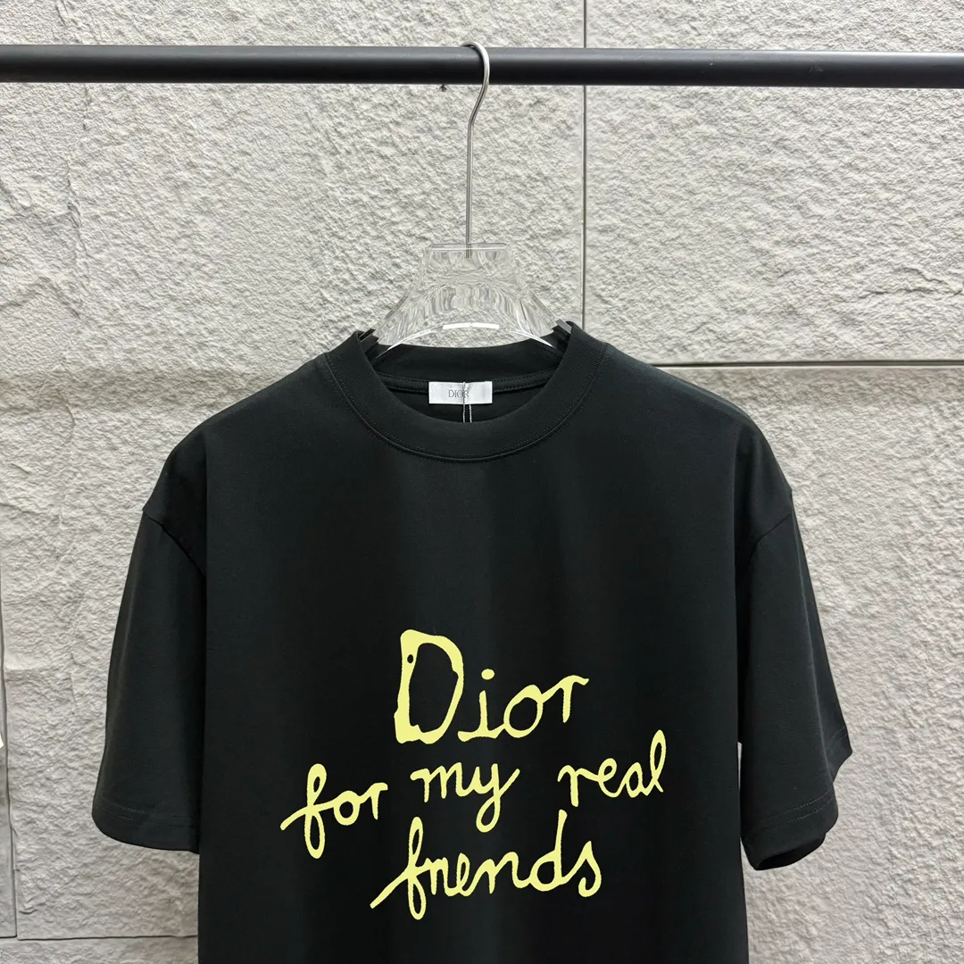 Dio* 2025 Classic Yellow logo T Same Style Size： S （90-130 ） M （120-150 ） L （140-165 ） XL （160-180 ） XXL （180 ） ：Black White