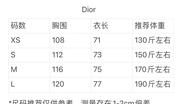 DIOR New Arrival Series T ， ， 、 ， Same Style Size:XS-L
