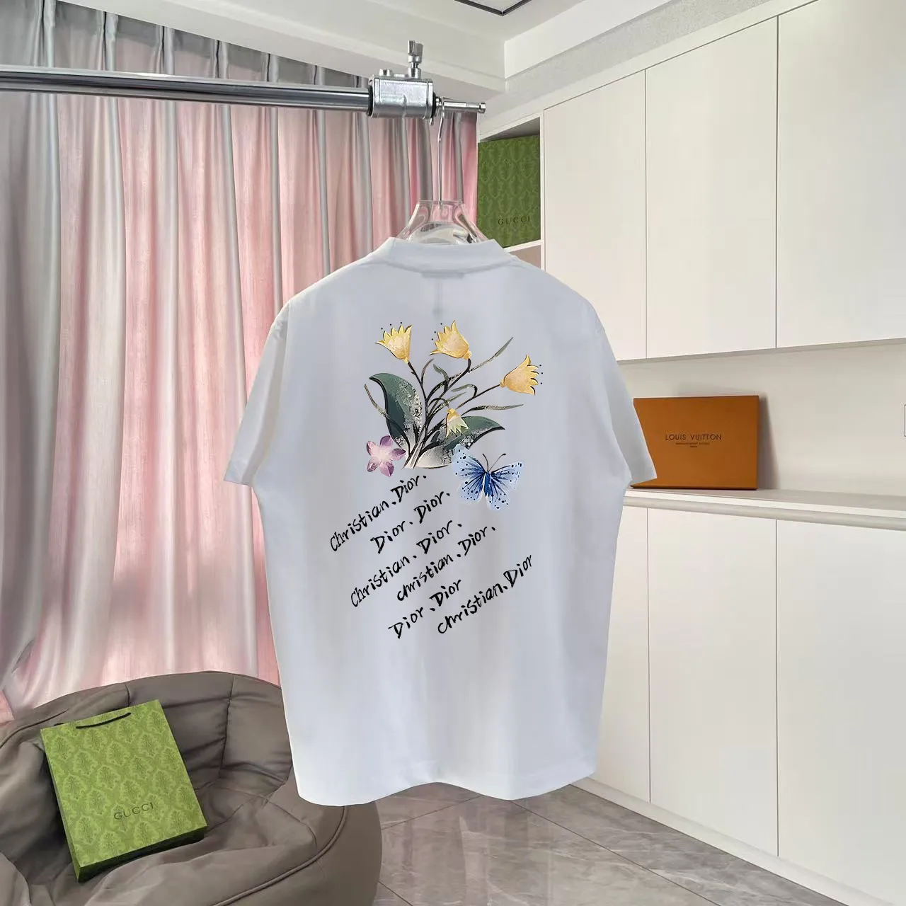 Dio 2025 New Arrival logo T g Same Style ：Black White Green Purple Size: S M L XL XXL