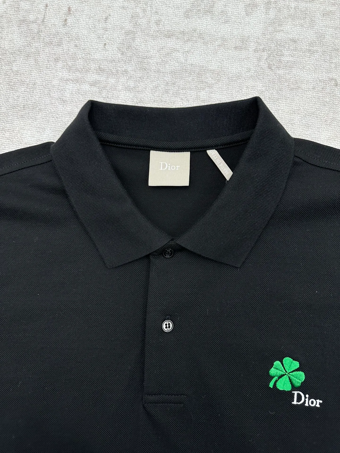 25ss New Arrival Polo Black Dior Clover · (Jonathan Anderson) Dior Clover Classic 。 Black ， Dior Clover 。 Series ， 。 Sizes：S.M.L.XL.