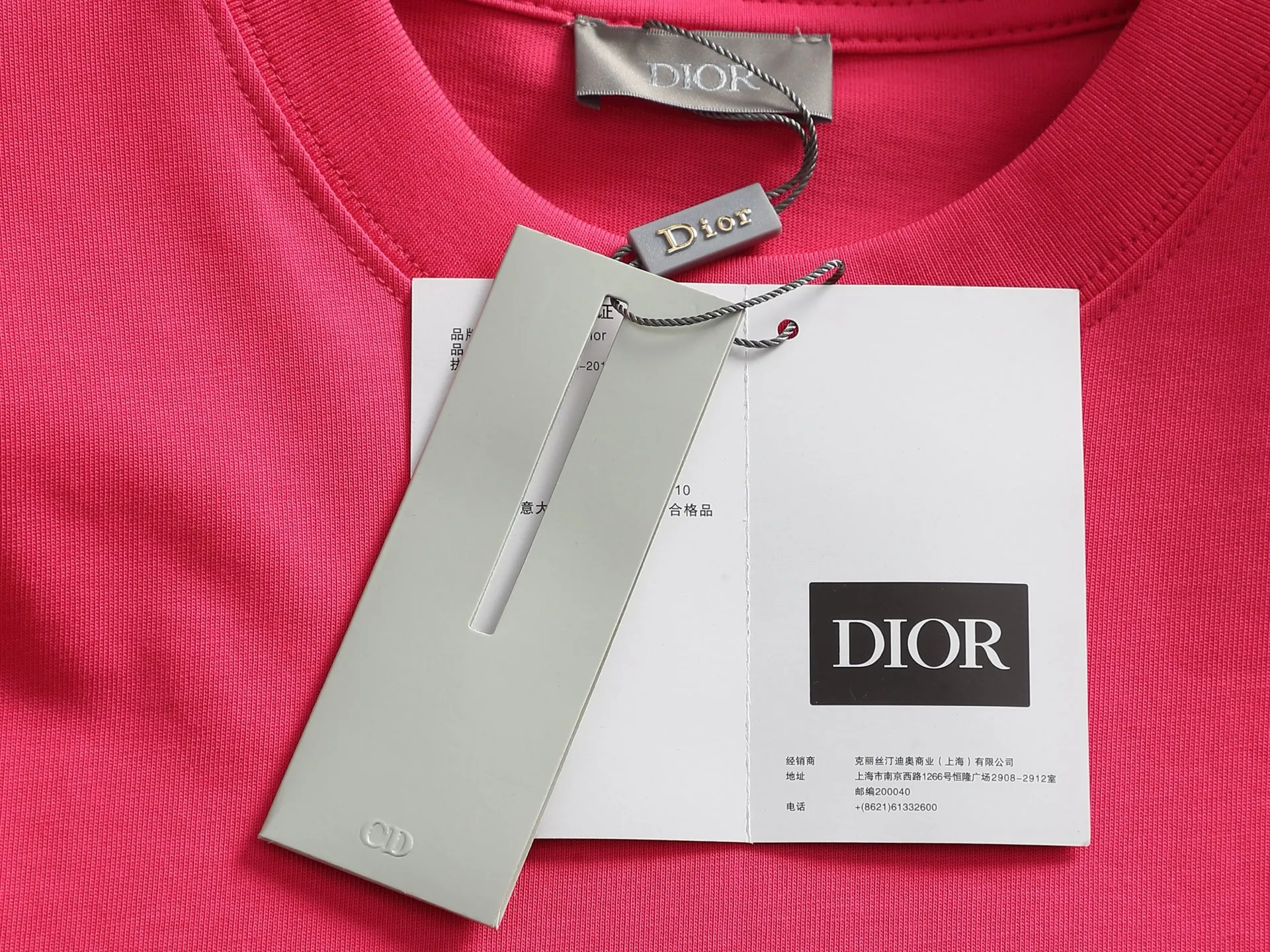 DIOR CD Classic 🪡 Logo ， Retro Same Style T Versatile : Black White Orange Red Khaki Size：XS~L