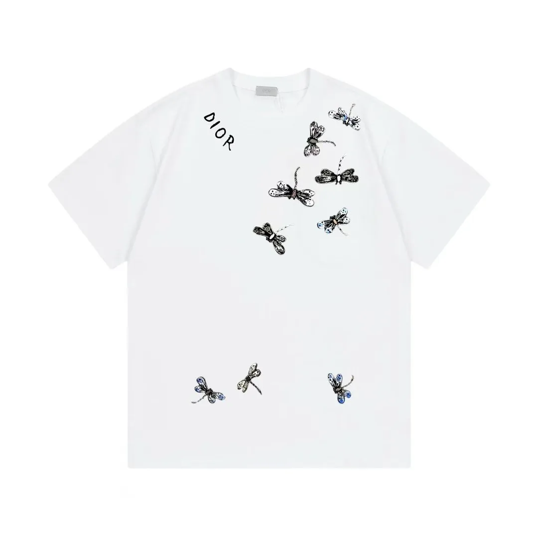 （ ） Dior 2025New Arrival logo Same Style t 100％ 32 ：White Size：XS S M L